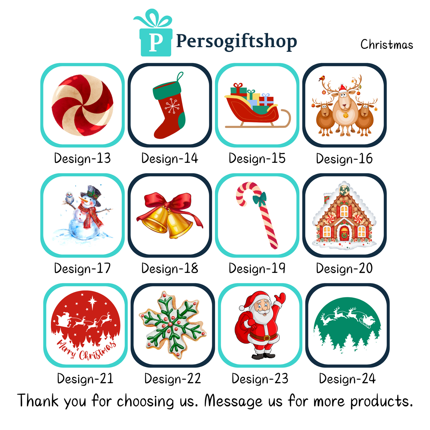 Personalized Christmas-Themed Printed Napkin, 16x16 Inches, Holiday Table Decor, Water Absorbent and Fade-Resistant Design