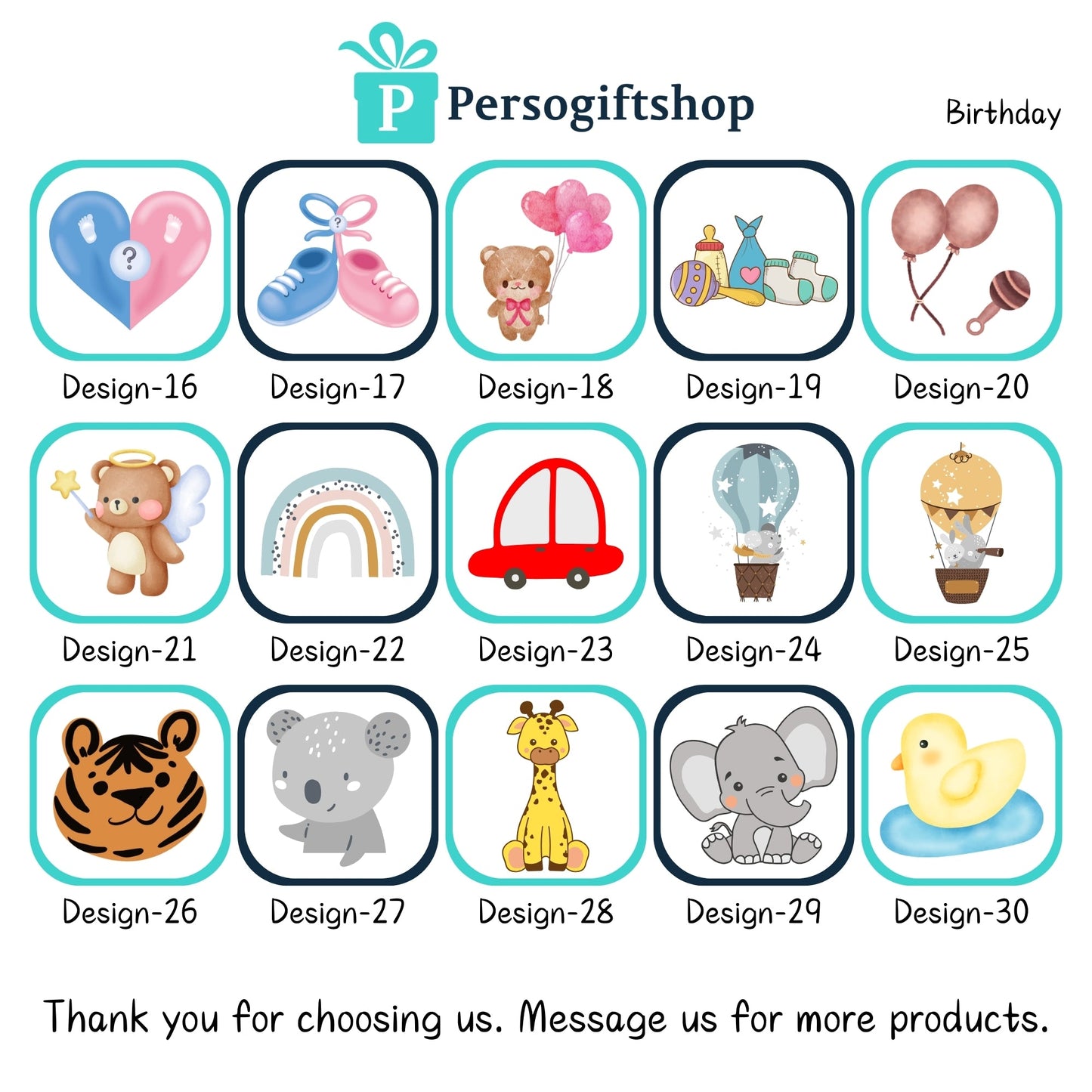 Personalized Baby Shower & Newborn Napkins | 15x15 Inch Custom Napkins for Baby Showers | Adorable Designs in 30 Styles