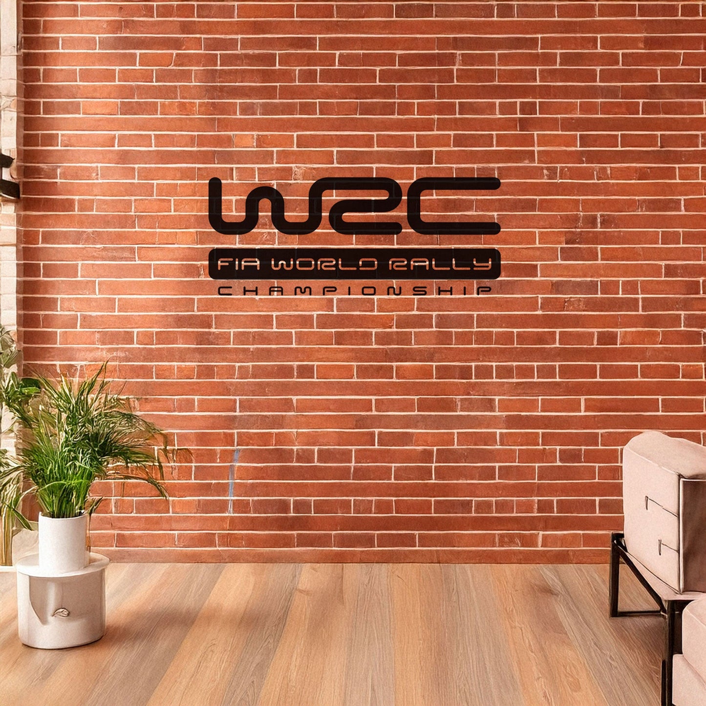 Laser Cut Metal Wall Decor, Matte Black WRC Design, Motorsport Wall Art, FIA Rally Championship Decor, Car Enthusiast Gift, Garage Decor