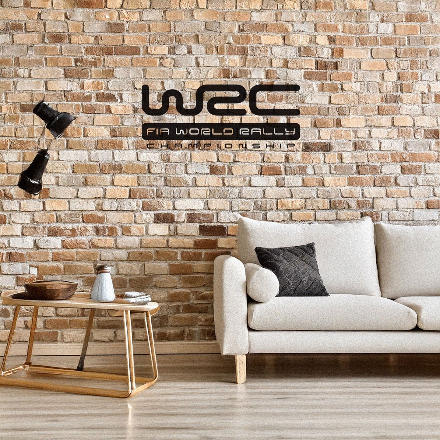 Laser Cut Metal Wall Decor, Matte Black WRC Design, Motorsport Wall Art, FIA Rally Championship Decor, Car Enthusiast Gift, Garage Decor