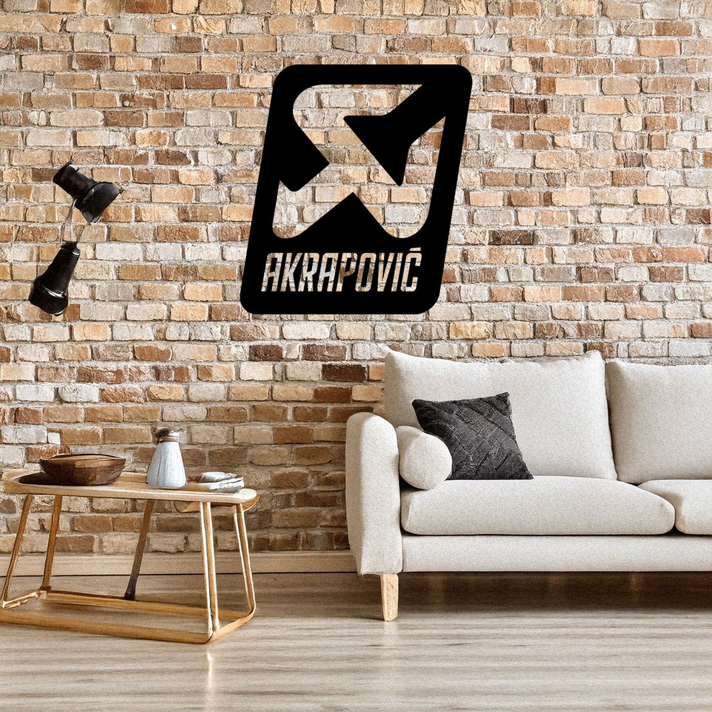 Laser Cut Metal Wall Decor, Akrapovic Logo Design, Black Metal Wall Art, Exhaust Brand Decor, Garage Wall Accent, Motorsport Gift, Car Enthusiast Art