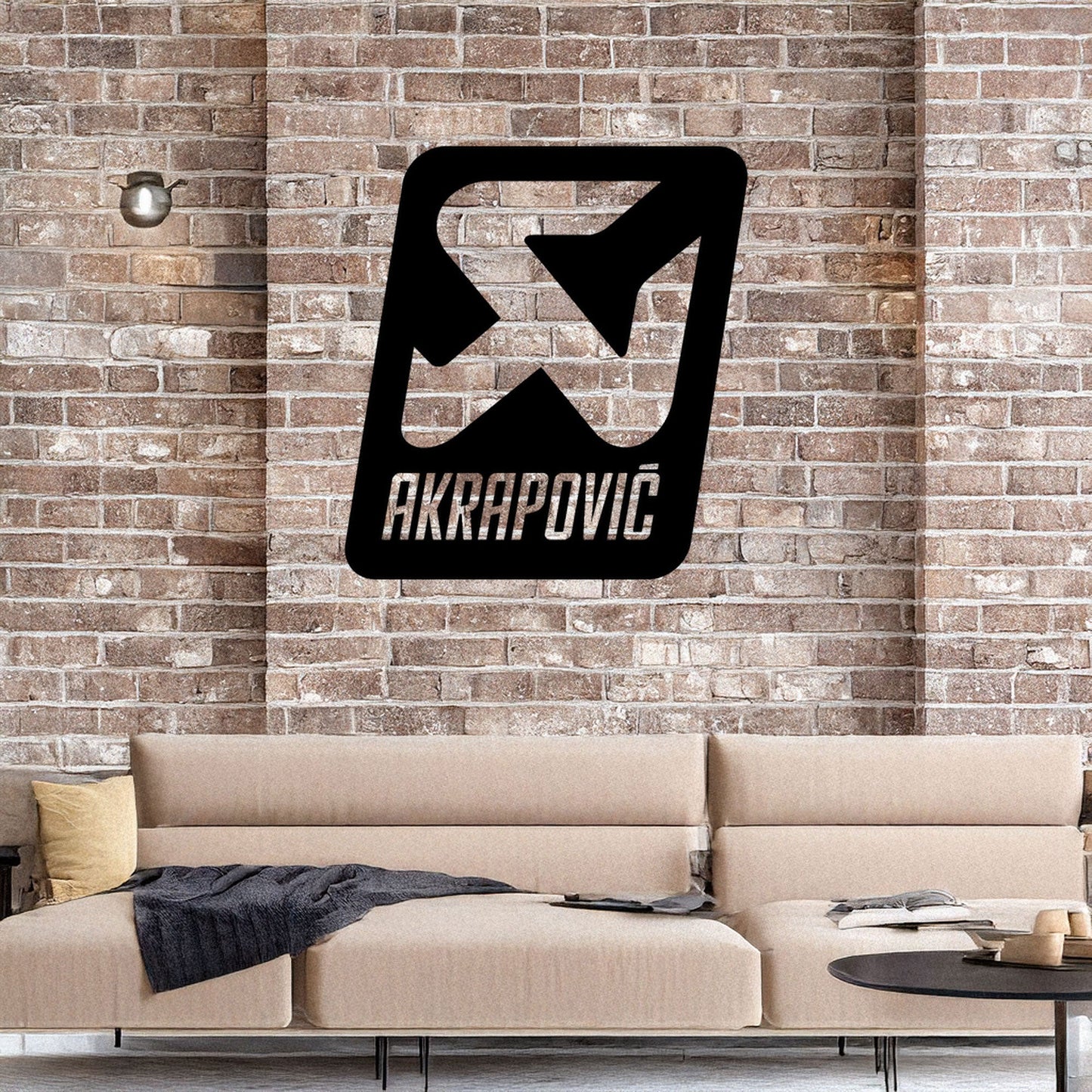 Laser Cut Metal Wall Decor, Akrapovic Logo Design, Black Metal Wall Art, Exhaust Brand Decor, Garage Wall Accent, Motorsport Gift, Car Enthusiast Art