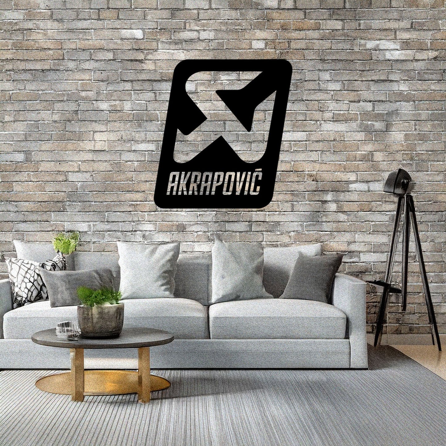 Laser Cut Metal Wall Decor, Akrapovic Logo Design, Black Metal Wall Art, Exhaust Brand Decor, Garage Wall Accent, Motorsport Gift, Car Enthusiast Art