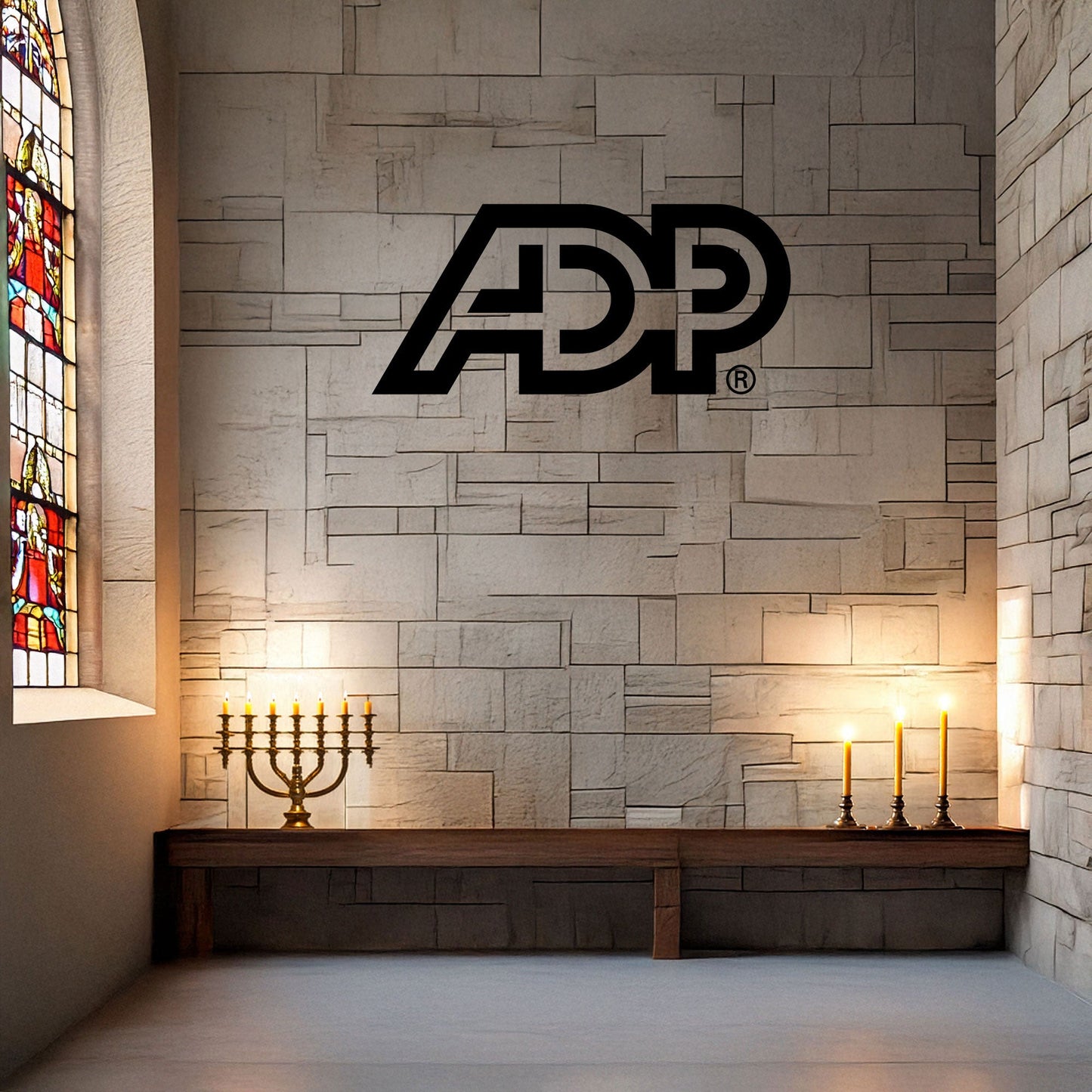 Laser Cut Metal Wall Decor, ADP Logo Design, Black Metal Wall Art, Business Brand Decor, Office Wall Accent, Modern Workplace Gift