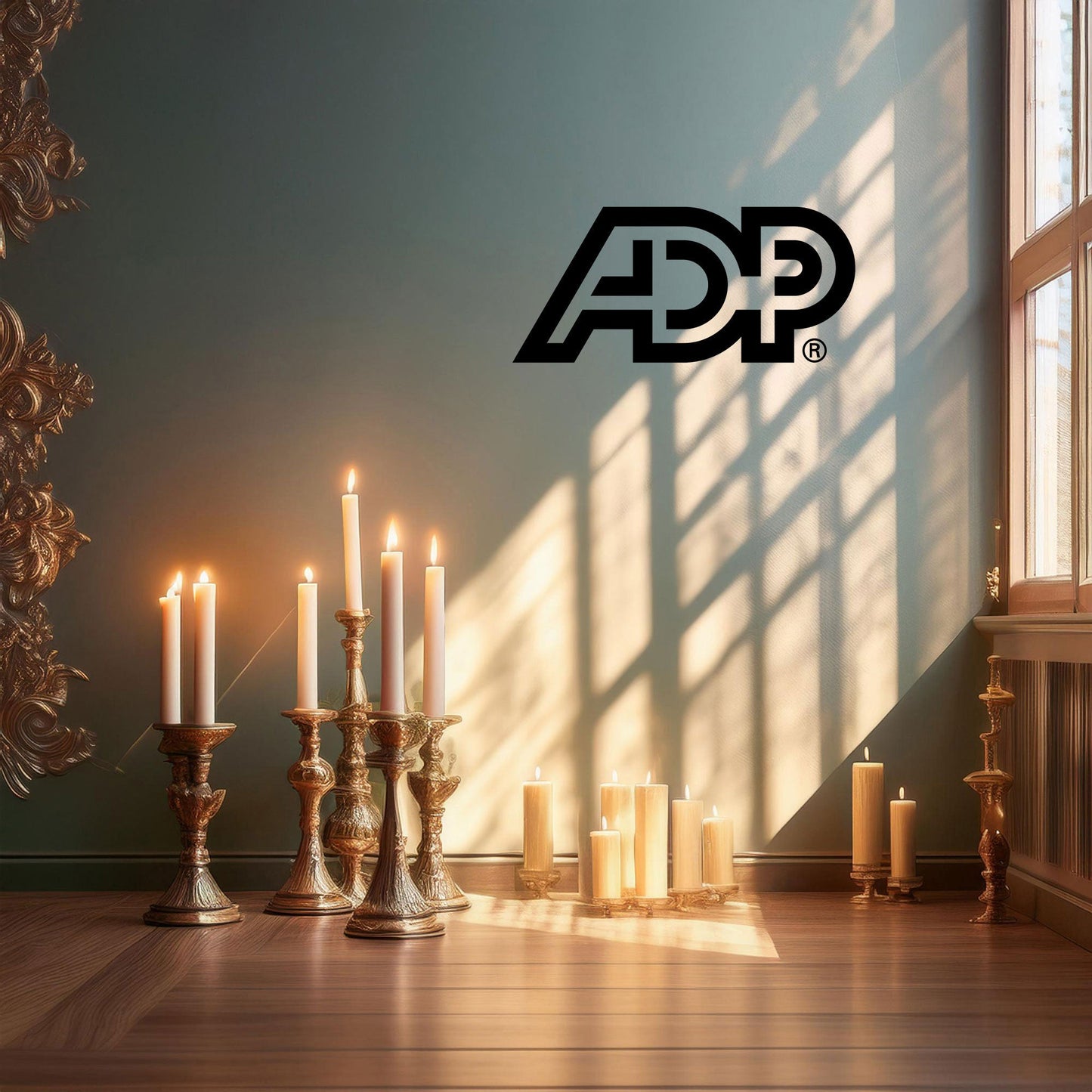 Laser Cut Metal Wall Decor, ADP Logo Design, Black Metal Wall Art, Business Brand Decor, Office Wall Accent, Modern Workplace Gift