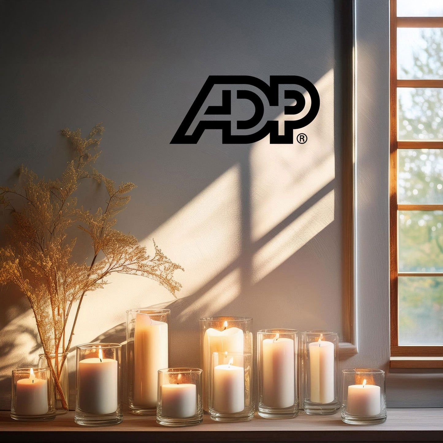 Laser Cut Metal Wall Decor, ADP Logo Design, Black Metal Wall Art, Business Brand Decor, Office Wall Accent, Modern Workplace Gift
