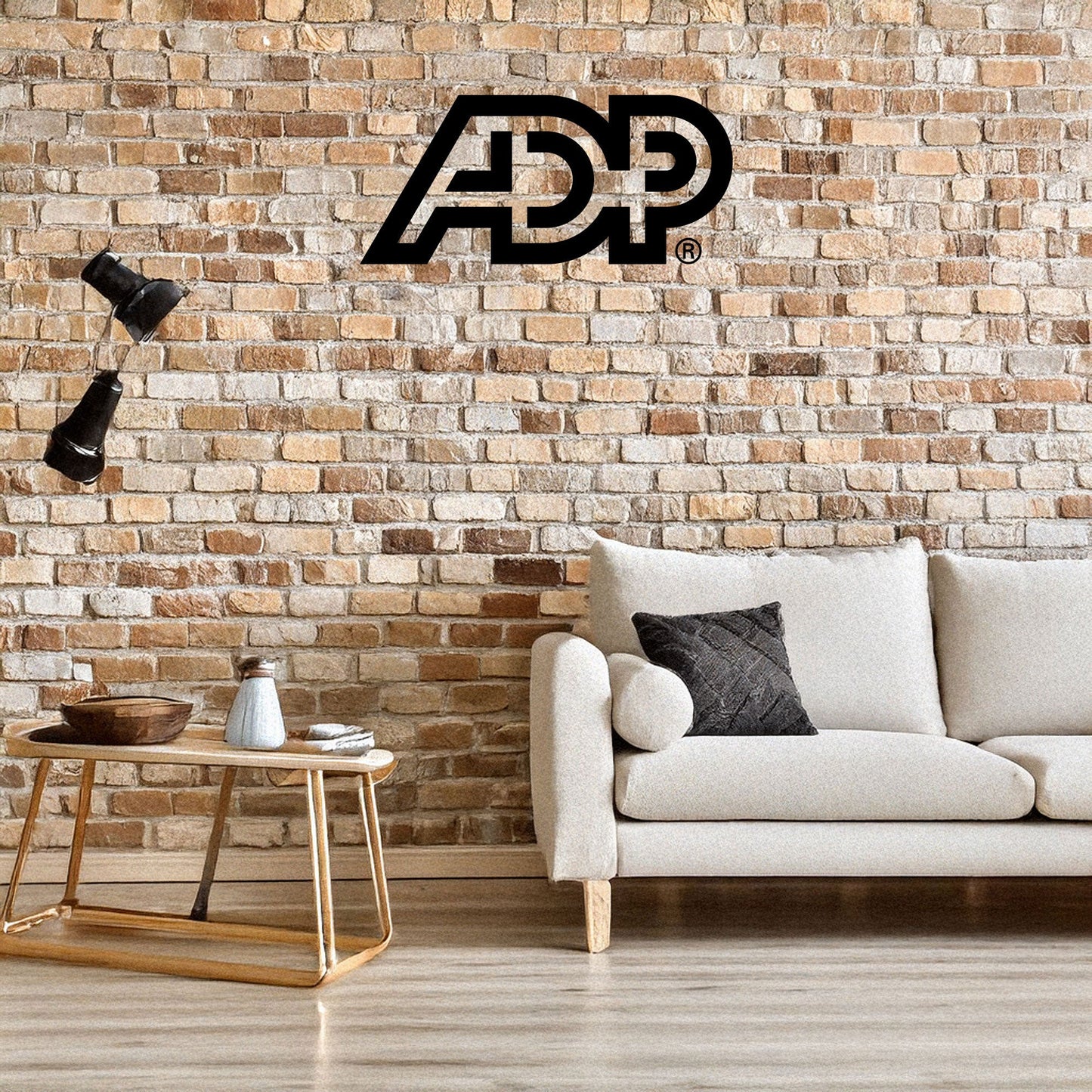 Laser Cut Metal Wall Decor, ADP Logo Design, Black Metal Wall Art, Business Brand Decor, Office Wall Accent, Modern Workplace Gift