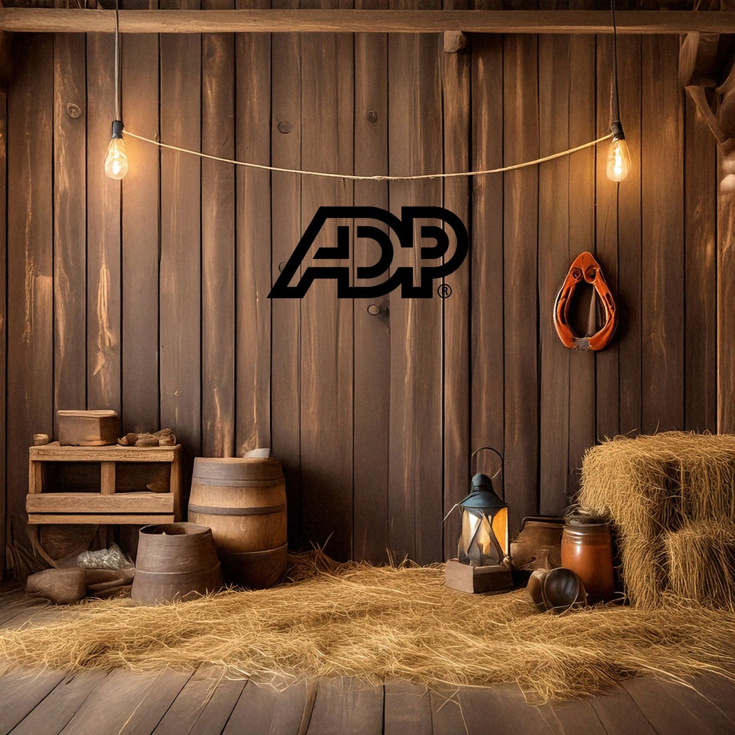 Laser Cut Metal Wall Decor, ADP Logo Design, Black Metal Wall Art, Business Brand Decor, Office Wall Accent, Modern Workplace Gift