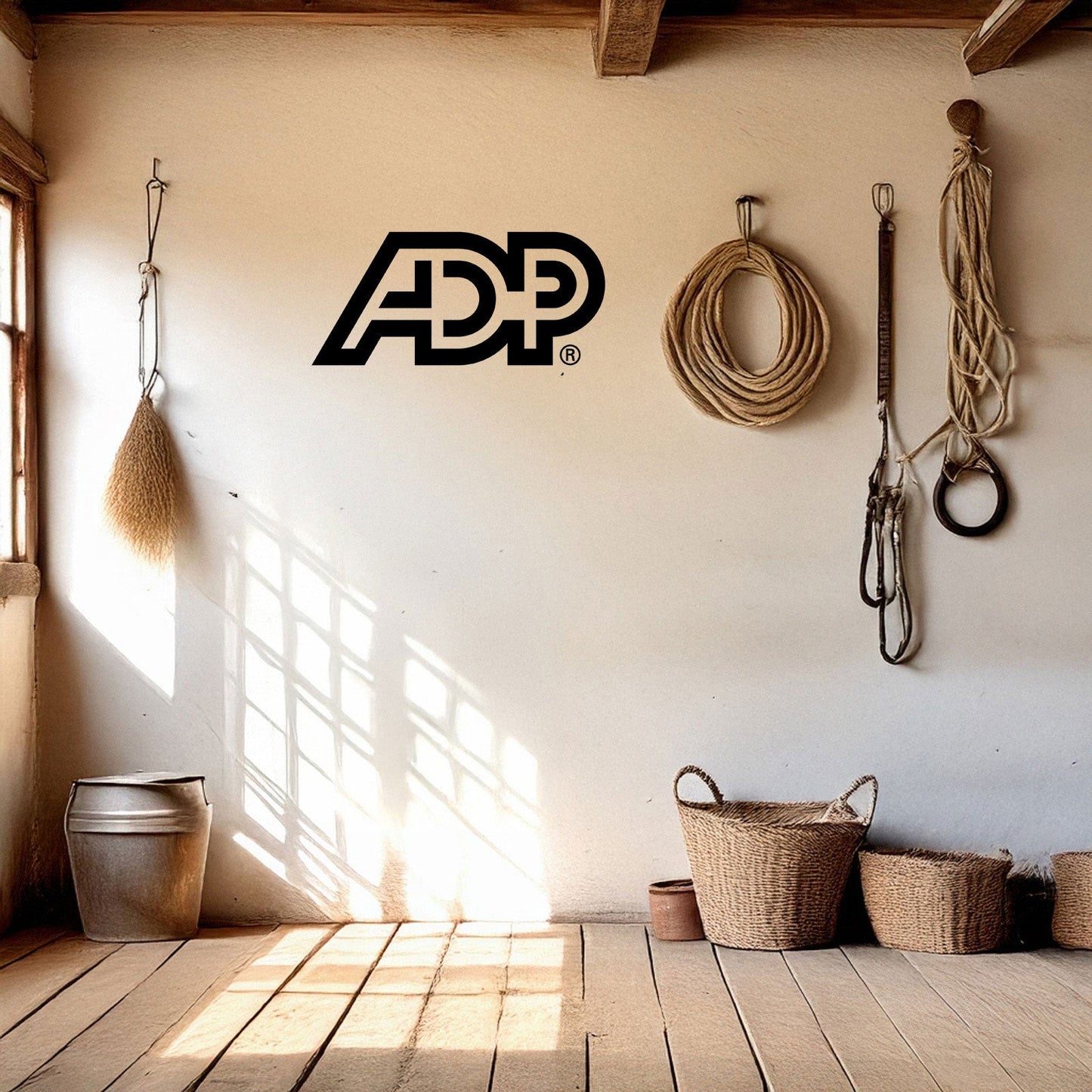 Laser Cut Metal Wall Decor, ADP Logo Design, Black Metal Wall Art, Business Brand Decor, Office Wall Accent, Modern Workplace Gift