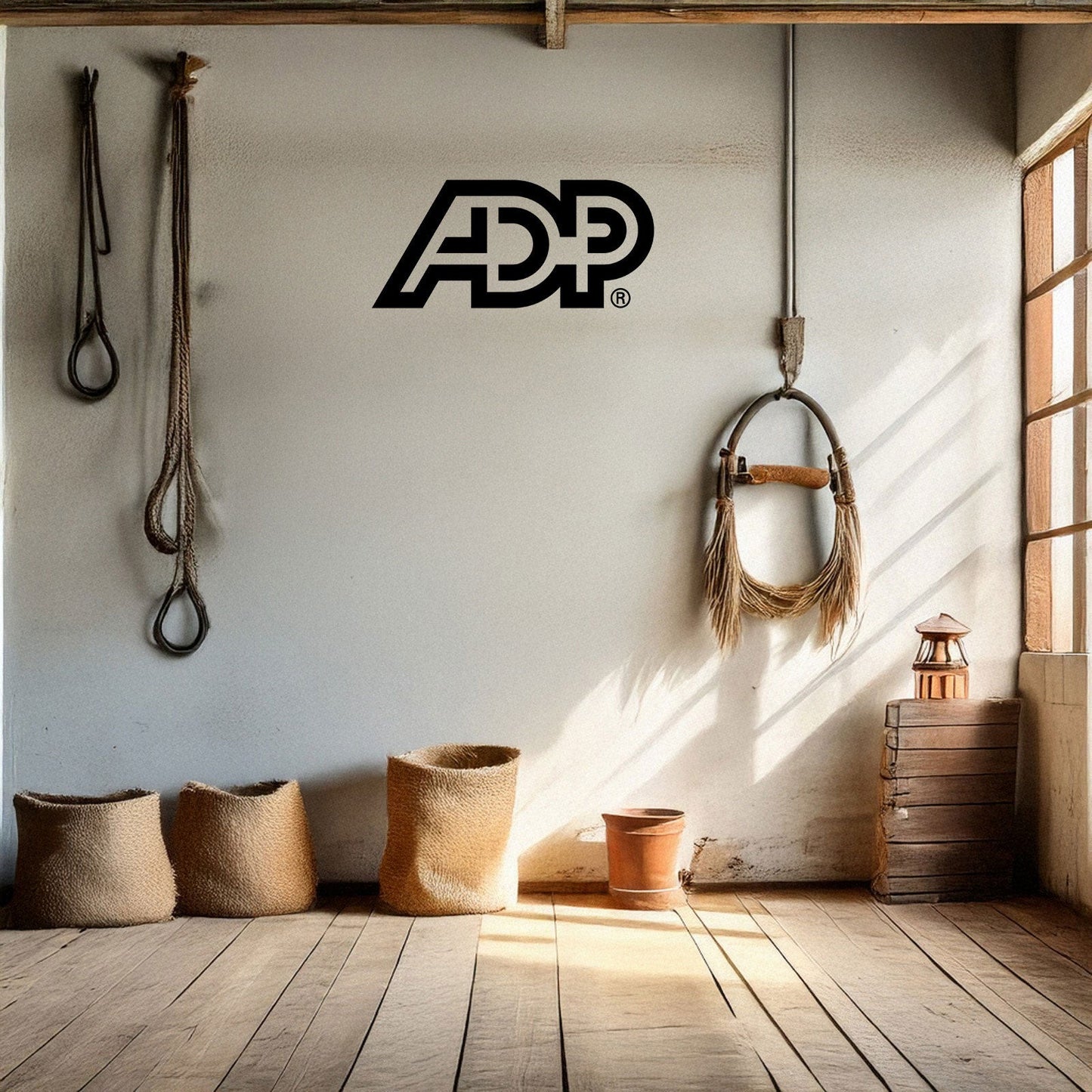 Laser Cut Metal Wall Decor, ADP Logo Design, Black Metal Wall Art, Business Brand Decor, Office Wall Accent, Modern Workplace Gift