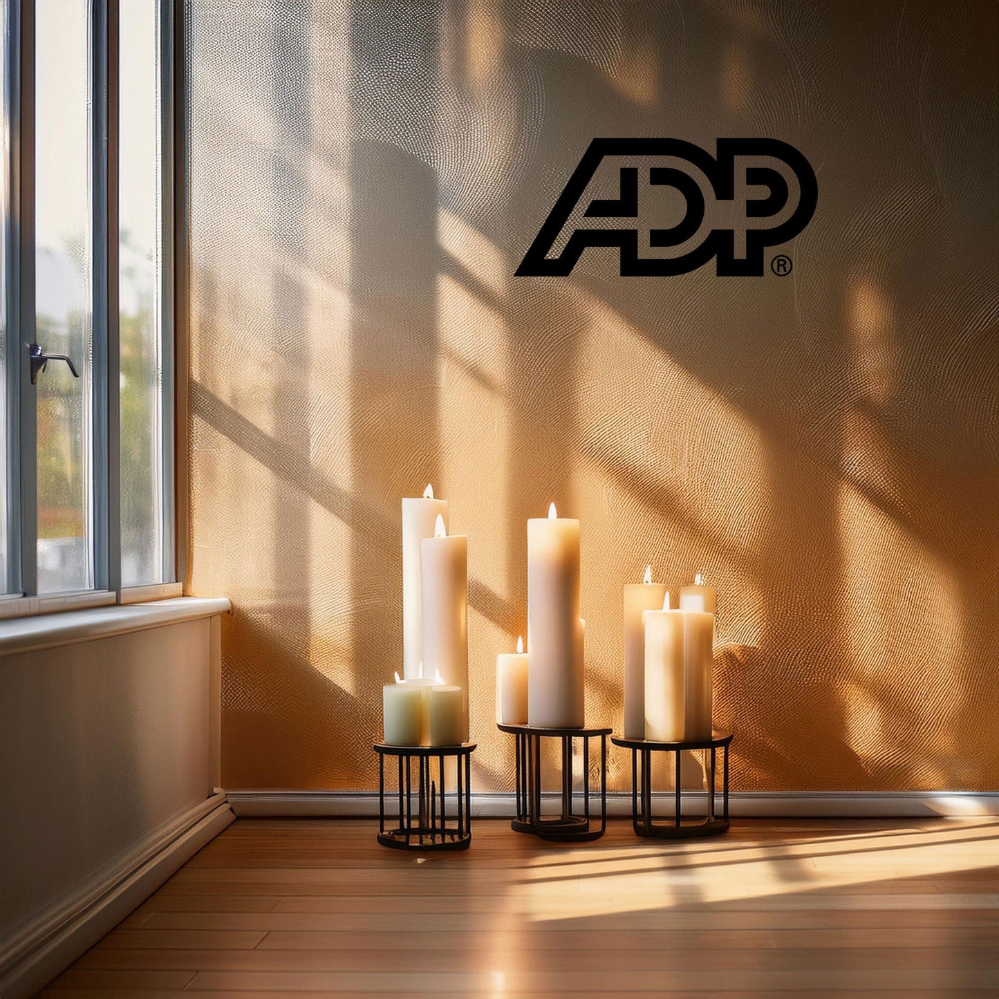 Laser Cut Metal Wall Decor, ADP Logo Design, Black Metal Wall Art, Business Brand Decor, Office Wall Accent, Modern Workplace Gift