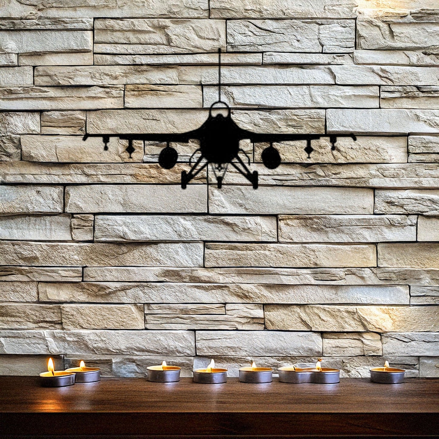 Laser Cut Metal Wall Decor, Fighter Jet Plane Design, Black Metal Wall Art, Aviation Decor Gift, Pilot Room Accent, Airplane Enthusiast Wall Art