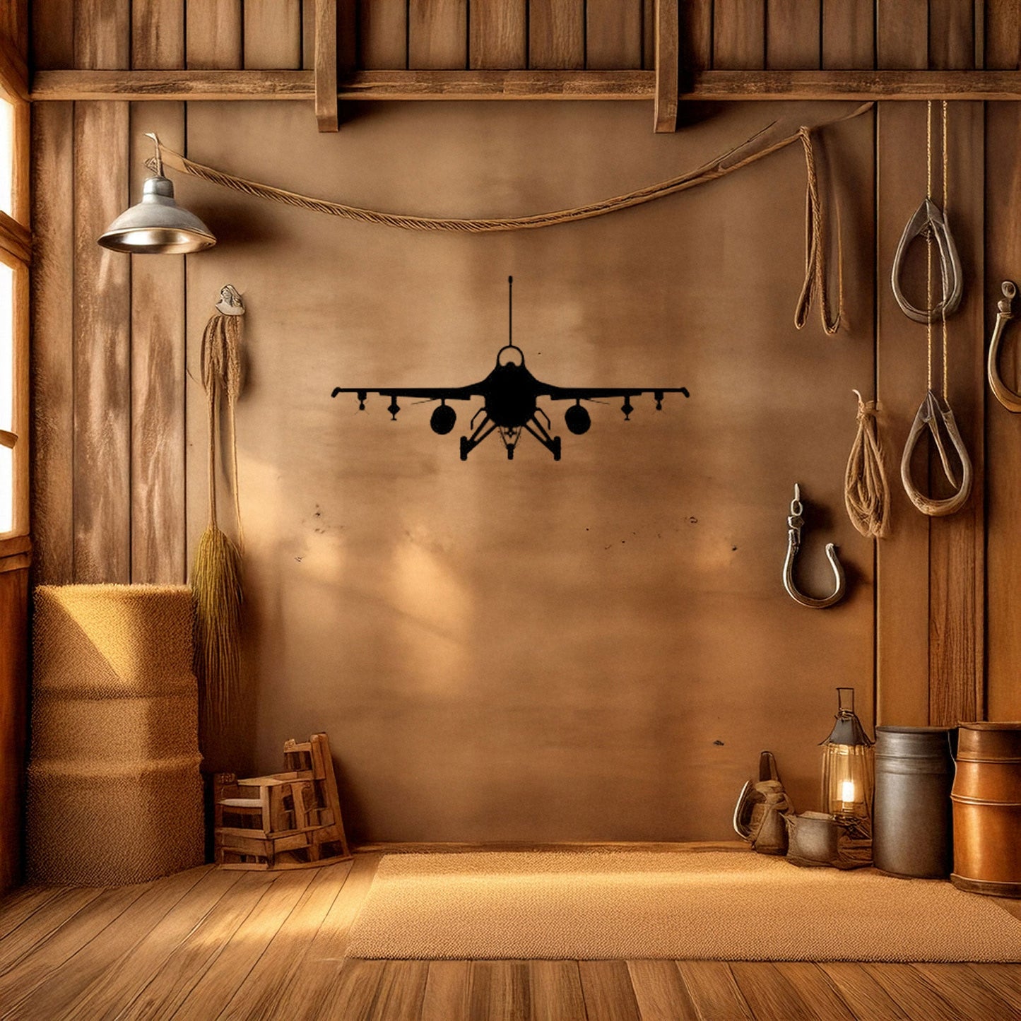 Laser Cut Metal Wall Decor, Fighter Jet Plane Design, Black Metal Wall Art, Aviation Decor Gift, Pilot Room Accent, Airplane Enthusiast Wall Art