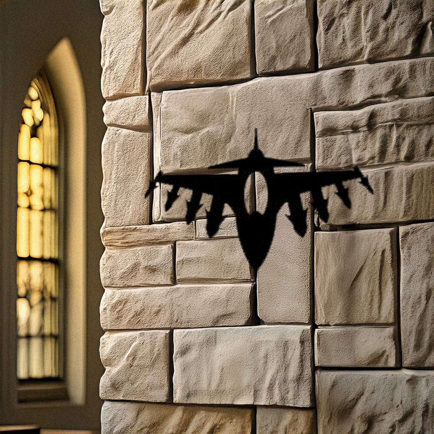 Laser Cut Metal Wall Decor, F16 Fighter Jet Design, Black Metal Wall Art, Aviation Decor Gift, Pilot Room Accent, Modern Airplane Wall Art