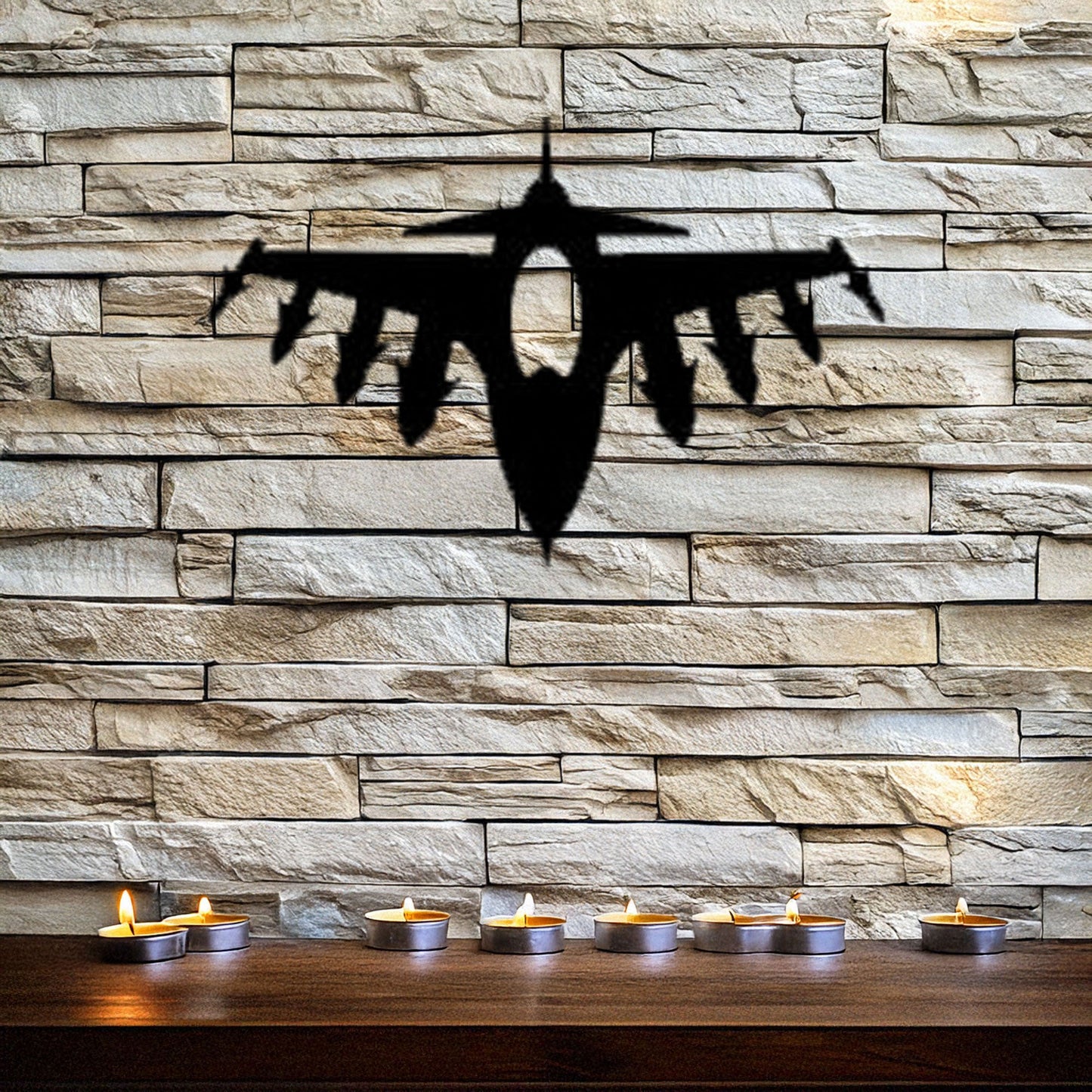 Laser Cut Metal Wall Decor, F16 Fighter Jet Design, Black Metal Wall Art, Aviation Decor Gift, Pilot Room Accent, Modern Airplane Wall Art