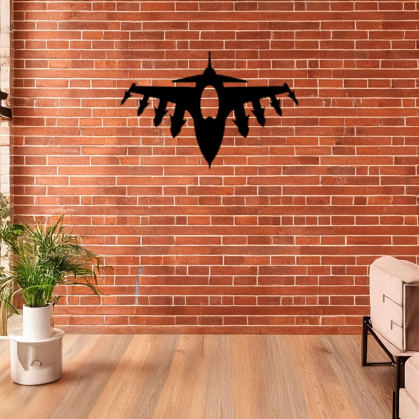 Laser Cut Metal Wall Decor, F16 Fighter Jet Design, Black Metal Wall Art, Aviation Decor Gift, Pilot Room Accent, Modern Airplane Wall Art