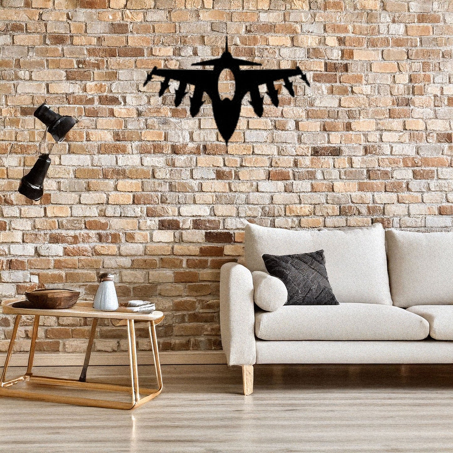 Laser Cut Metal Wall Decor, F16 Fighter Jet Design, Black Metal Wall Art, Aviation Decor Gift, Pilot Room Accent, Modern Airplane Wall Art