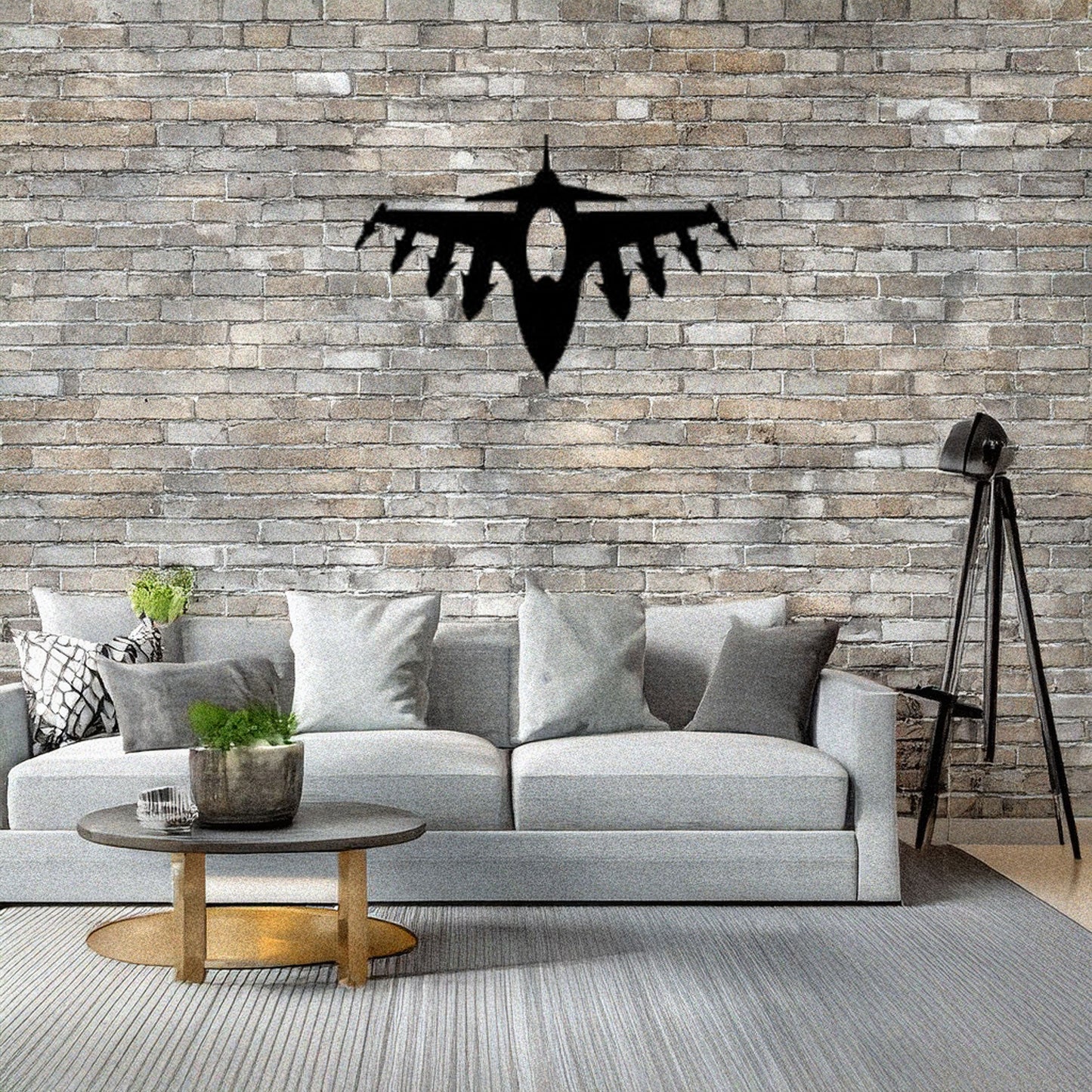 Laser Cut Metal Wall Decor, F16 Fighter Jet Design, Black Metal Wall Art, Aviation Decor Gift, Pilot Room Accent, Modern Airplane Wall Art