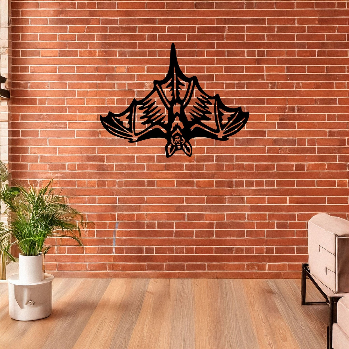Laser Cut Metal Wall Decor, Bat Silhouette Design, Black Metal Wall Art, Gothic Home Accent, Halloween Wall Decor, Gift for Bat Lovers