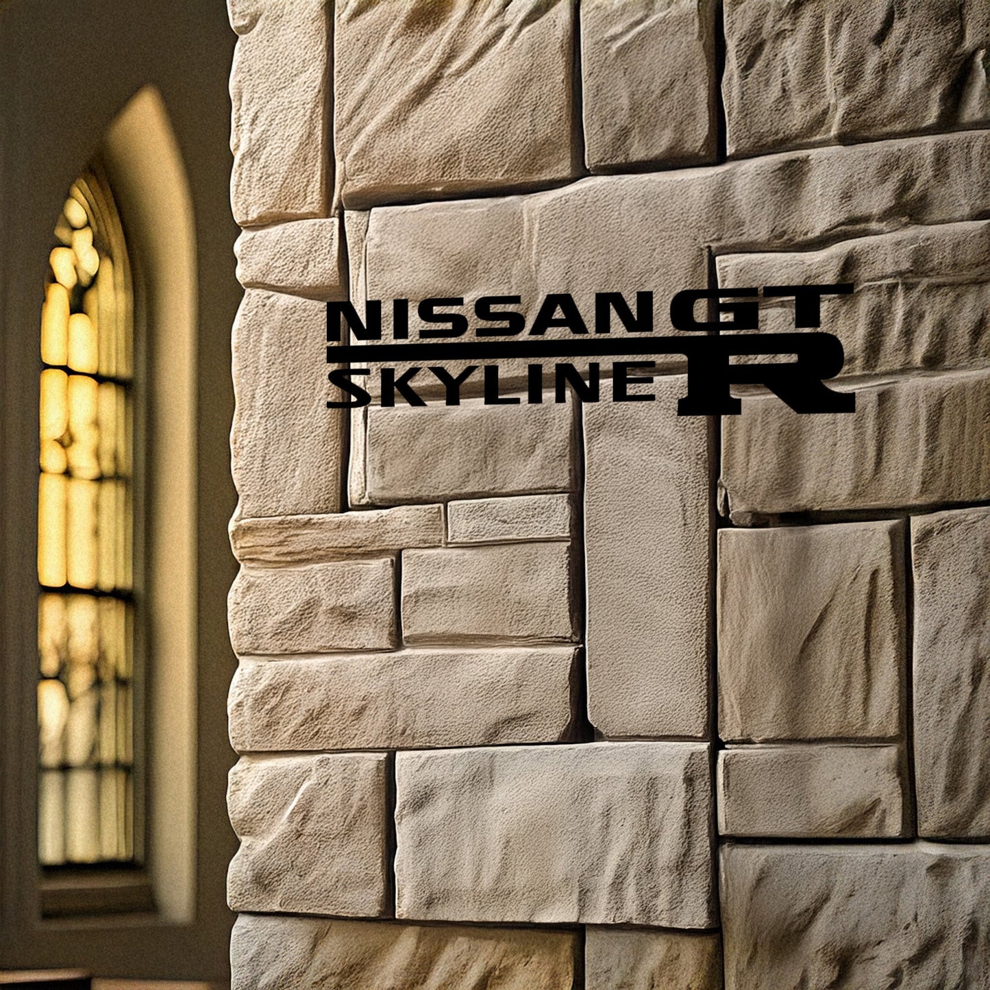Laser Cut Metal Wall Decor, Nissan Skyline GTR Design, Black Automotive Wall Art, Car Enthusiast Gift, Matte Black Garage Decor