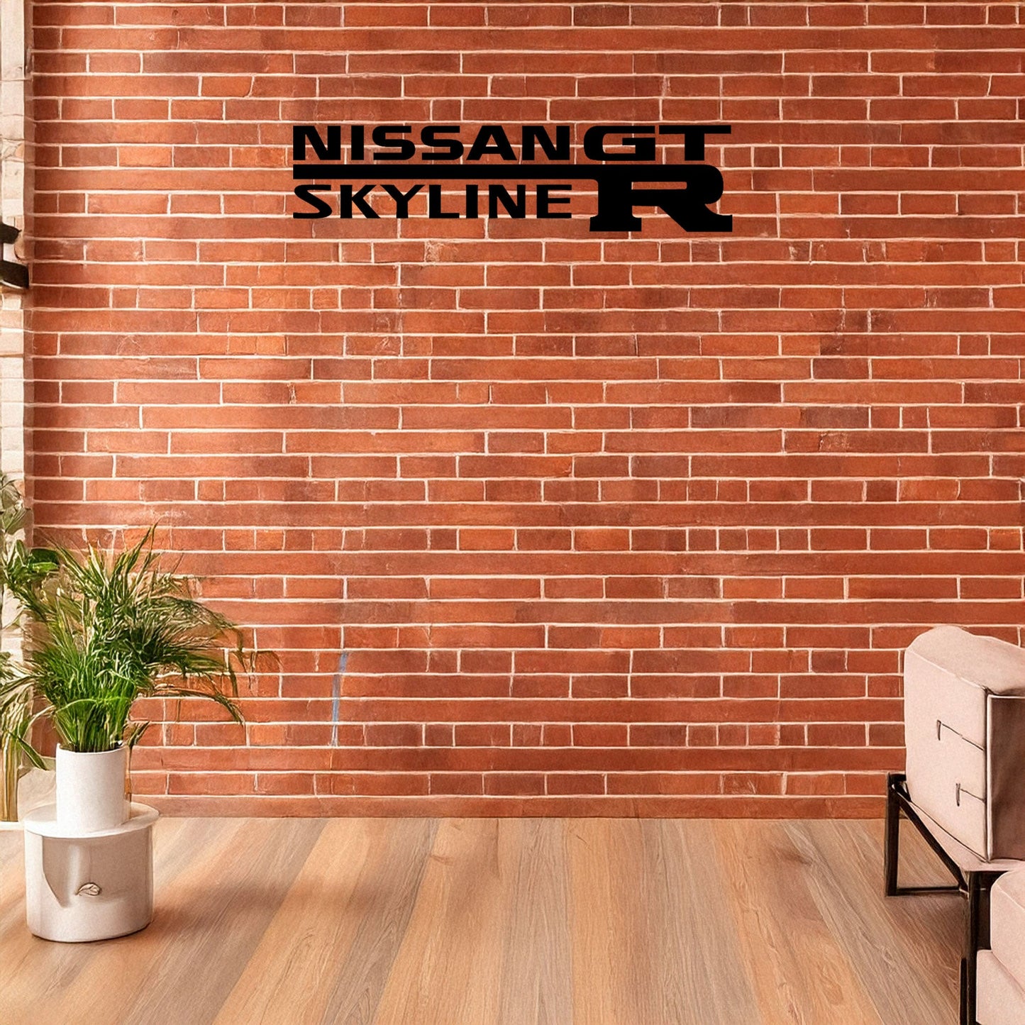 Laser Cut Metal Wall Decor, Nissan Skyline GTR Design, Black Automotive Wall Art, Car Enthusiast Gift, Matte Black Garage Decor