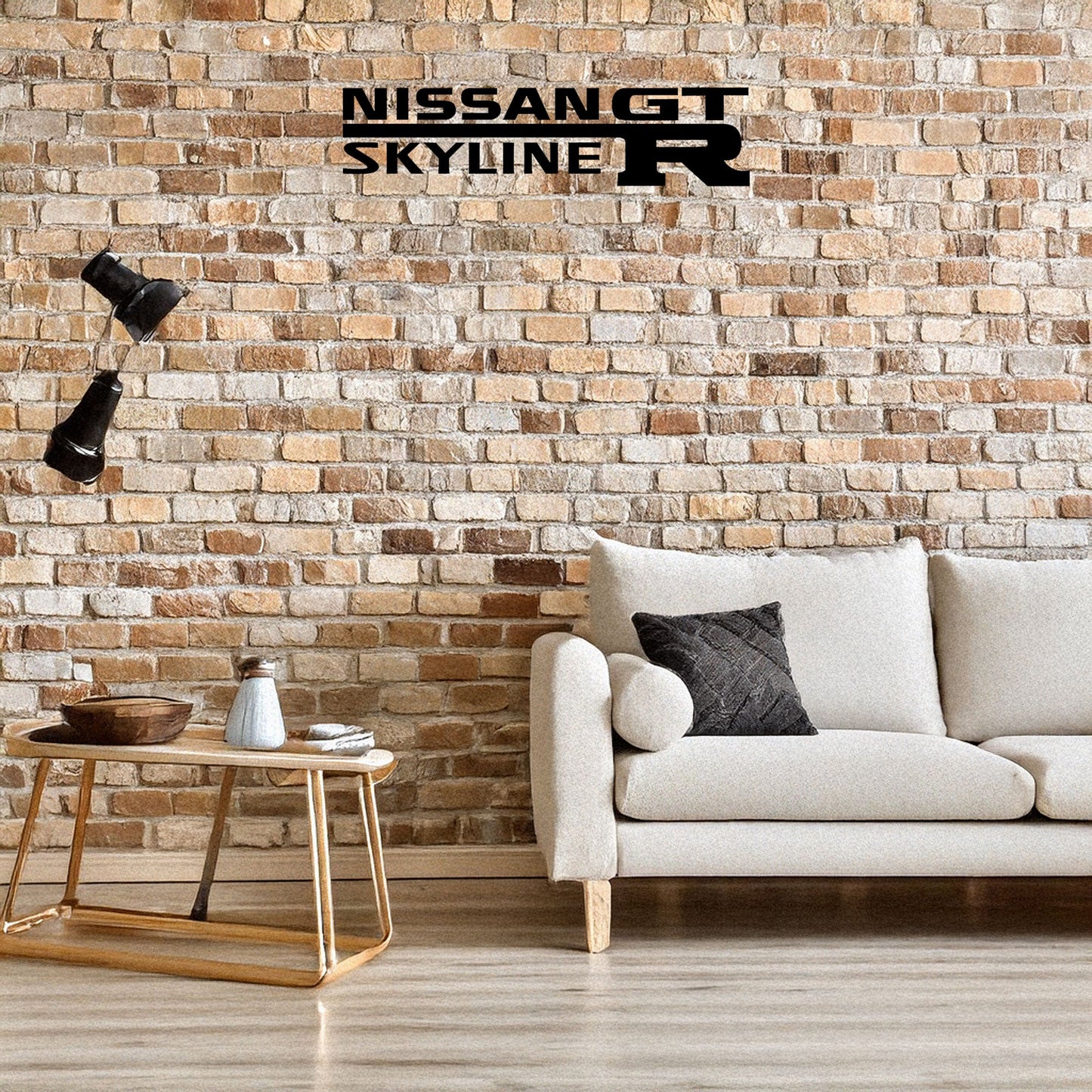 Laser Cut Metal Wall Decor, Nissan Skyline GTR Design, Black Automotive Wall Art, Car Enthusiast Gift, Matte Black Garage Decor