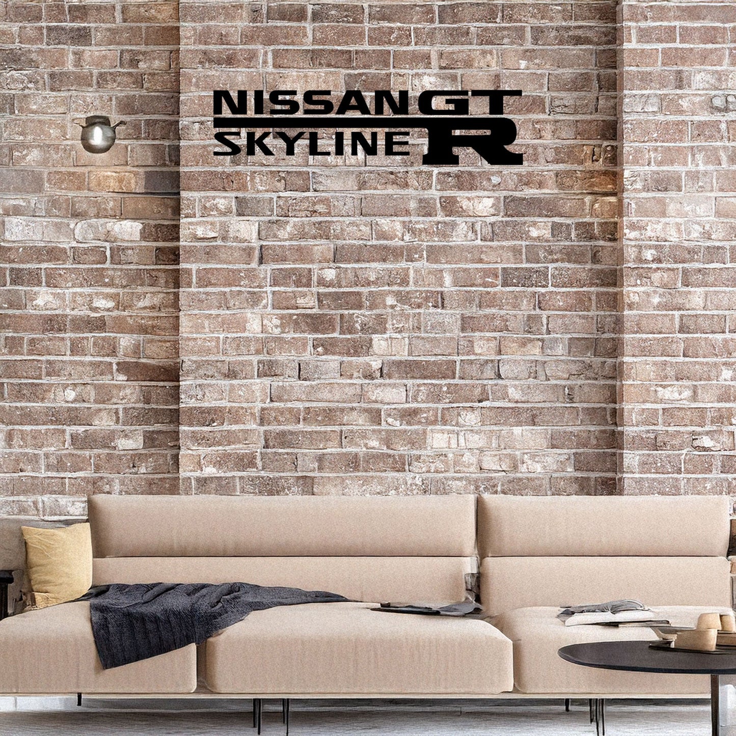 Laser Cut Metal Wall Decor, Nissan Skyline GTR Design, Black Automotive Wall Art, Car Enthusiast Gift, Matte Black Garage Decor