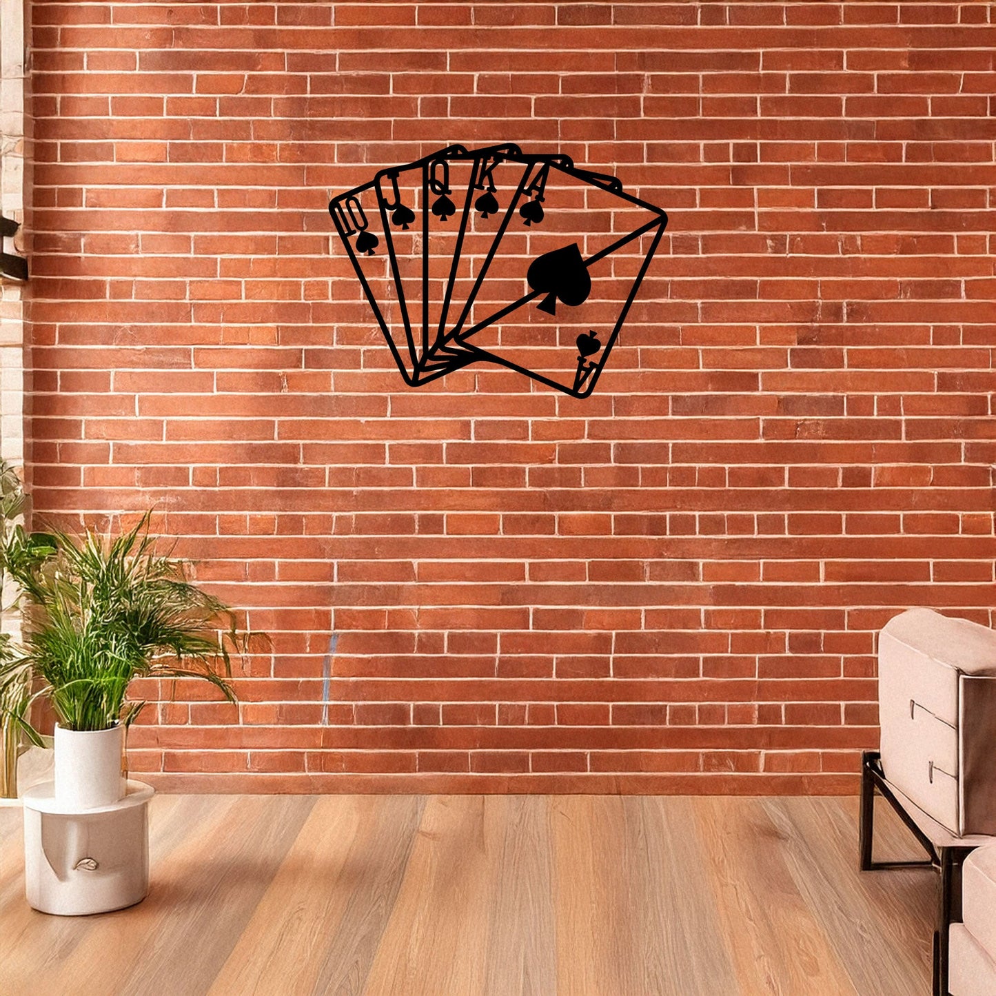 Laser Cut Metal Wall Decor, Playing Cards Design, Black Game Room Wall Art, Poker Decor Accent, Matte Black Wall Art, Casino Lover Gift