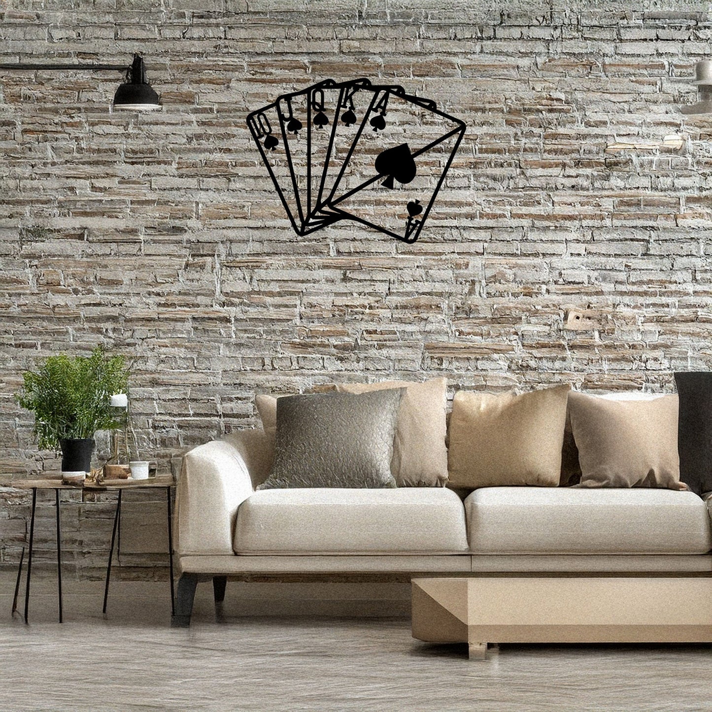 Laser Cut Metal Wall Decor, Playing Cards Design, Black Game Room Wall Art, Poker Decor Accent, Matte Black Wall Art, Casino Lover Gift