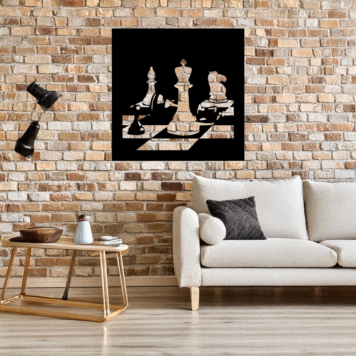 Laser Cut Metal Wall Decor, Chess Design, Black Chessboard Wall Art, Game Room Accent, Matte Black Wall Decor, Gift for Chess Enthusiasts