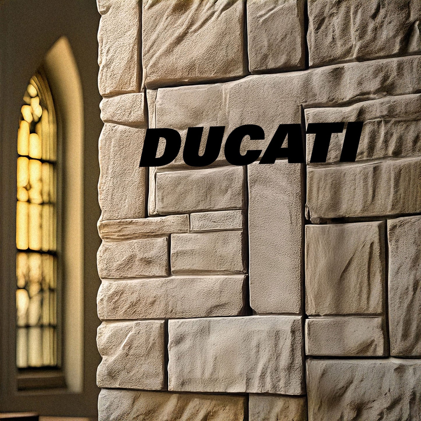 Laser Cut Metal Wall Decor, Ducati Logo Design, Black Motorcycle Brand Wall Art, Matte Black Garage Decor, Biker Gift