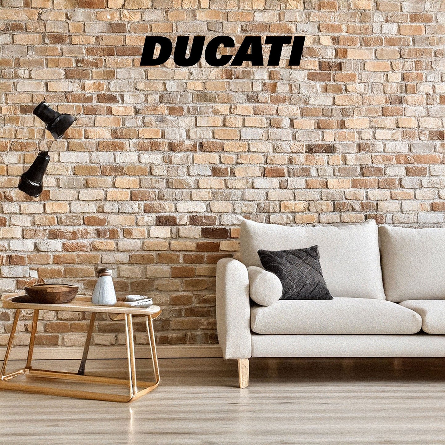 Laser Cut Metal Wall Decor, Ducati Logo Design, Black Motorcycle Brand Wall Art, Matte Black Garage Decor, Biker Gift