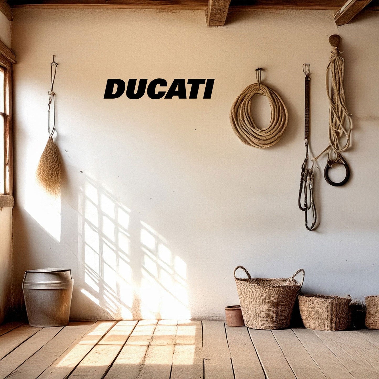 Laser Cut Metal Wall Decor, Ducati Logo Design, Black Motorcycle Brand Wall Art, Matte Black Garage Decor, Biker Gift
