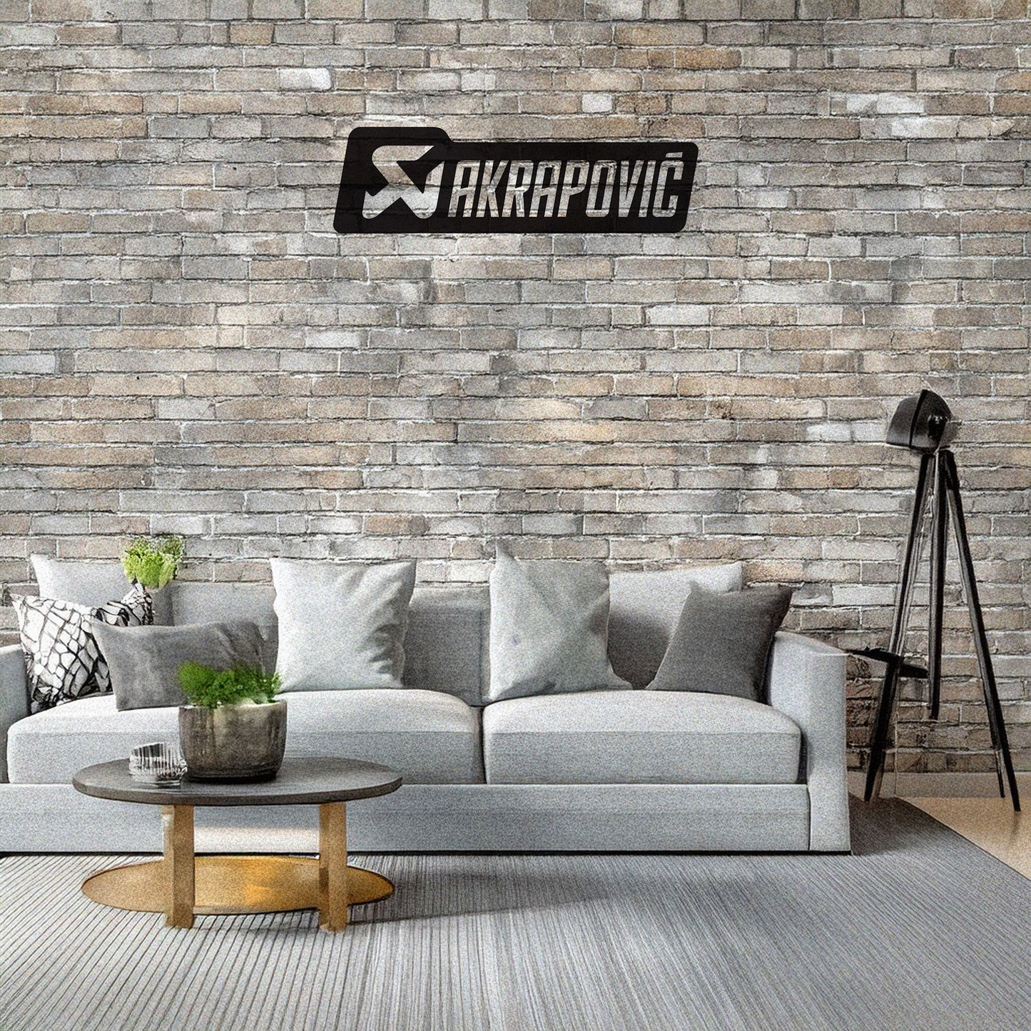 Laser Cut Metal Wall Decor, Akrapovic Logo Design, Black Motorcycle Brand Wall Art, Matte Black Garage Decor, Biker Gift