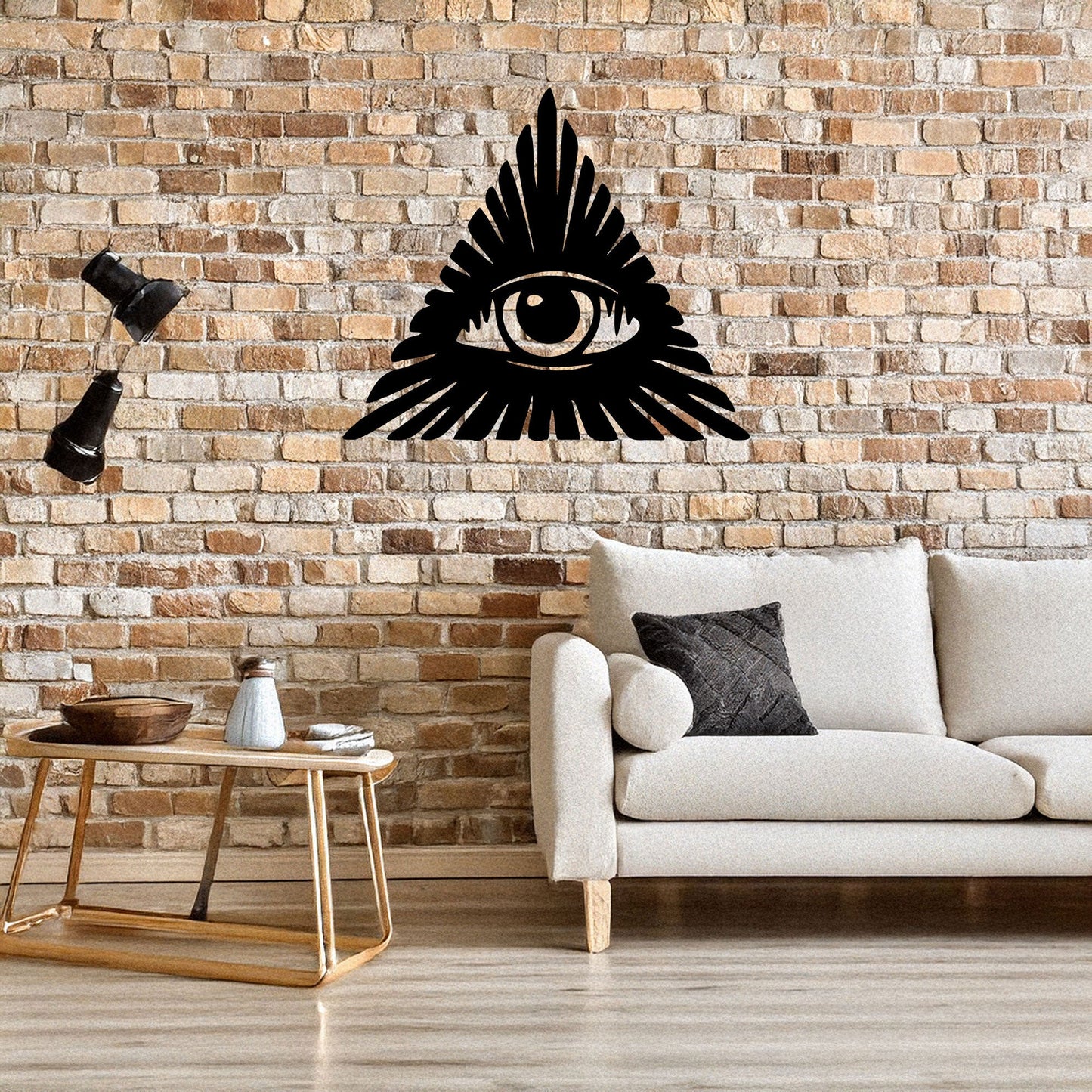 All-Seeing Eye Laser Cut Metal Wall Decor, Black Symbolic Art for Modern Home, Esoteric Gift Idea, 3 Sizes