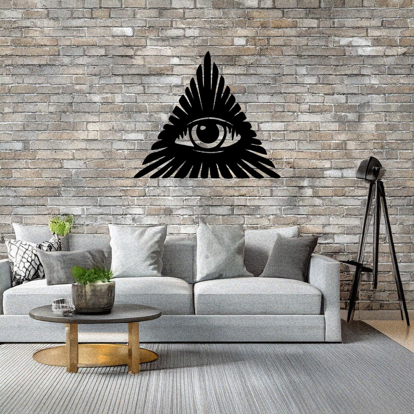 All-Seeing Eye Laser Cut Metal Wall Decor, Black Symbolic Art for Modern Home, Esoteric Gift Idea, 3 Sizes