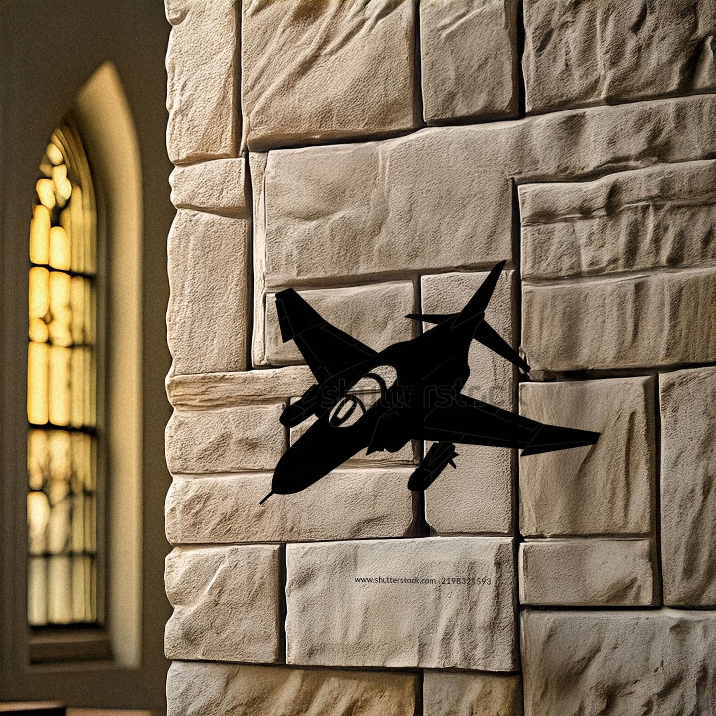 Laser Cut Fighter Jet Wall Decor, Matte Black Military Aircraft Design, Aviation Enthusiast Gift, Modern Metal Art, 3 Sizes
