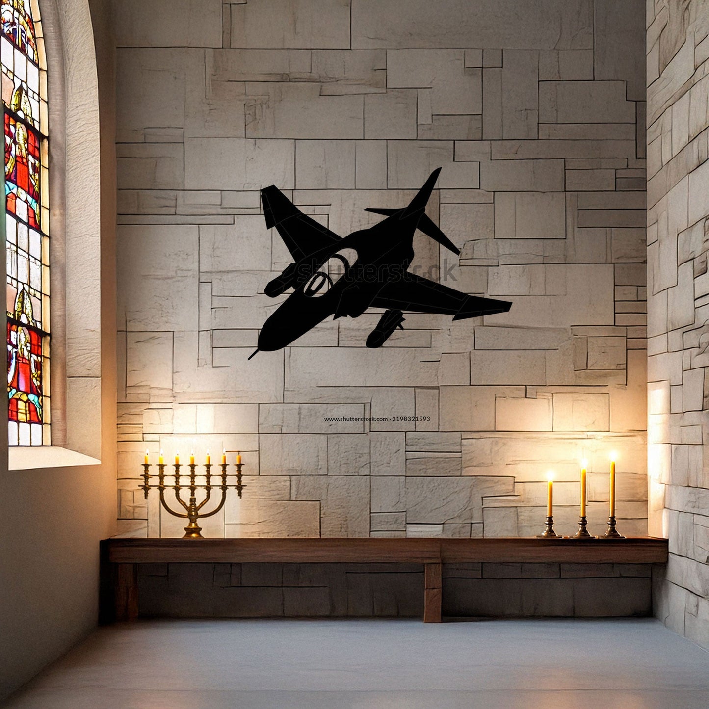 Laser Cut Fighter Jet Wall Decor, Matte Black Military Aircraft Design, Aviation Enthusiast Gift, Modern Metal Art, 3 Sizes