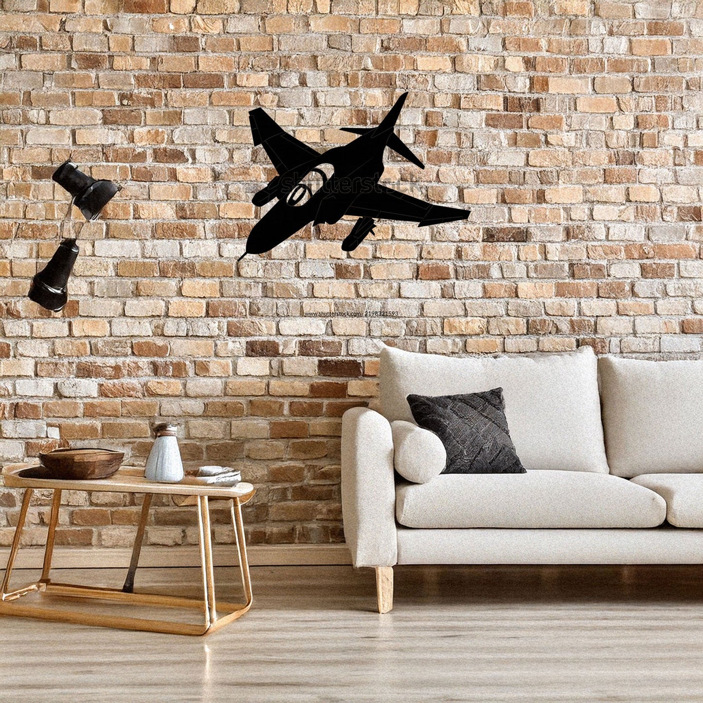 Laser Cut Fighter Jet Wall Decor, Matte Black Military Aircraft Design, Aviation Enthusiast Gift, Modern Metal Art, 3 Sizes