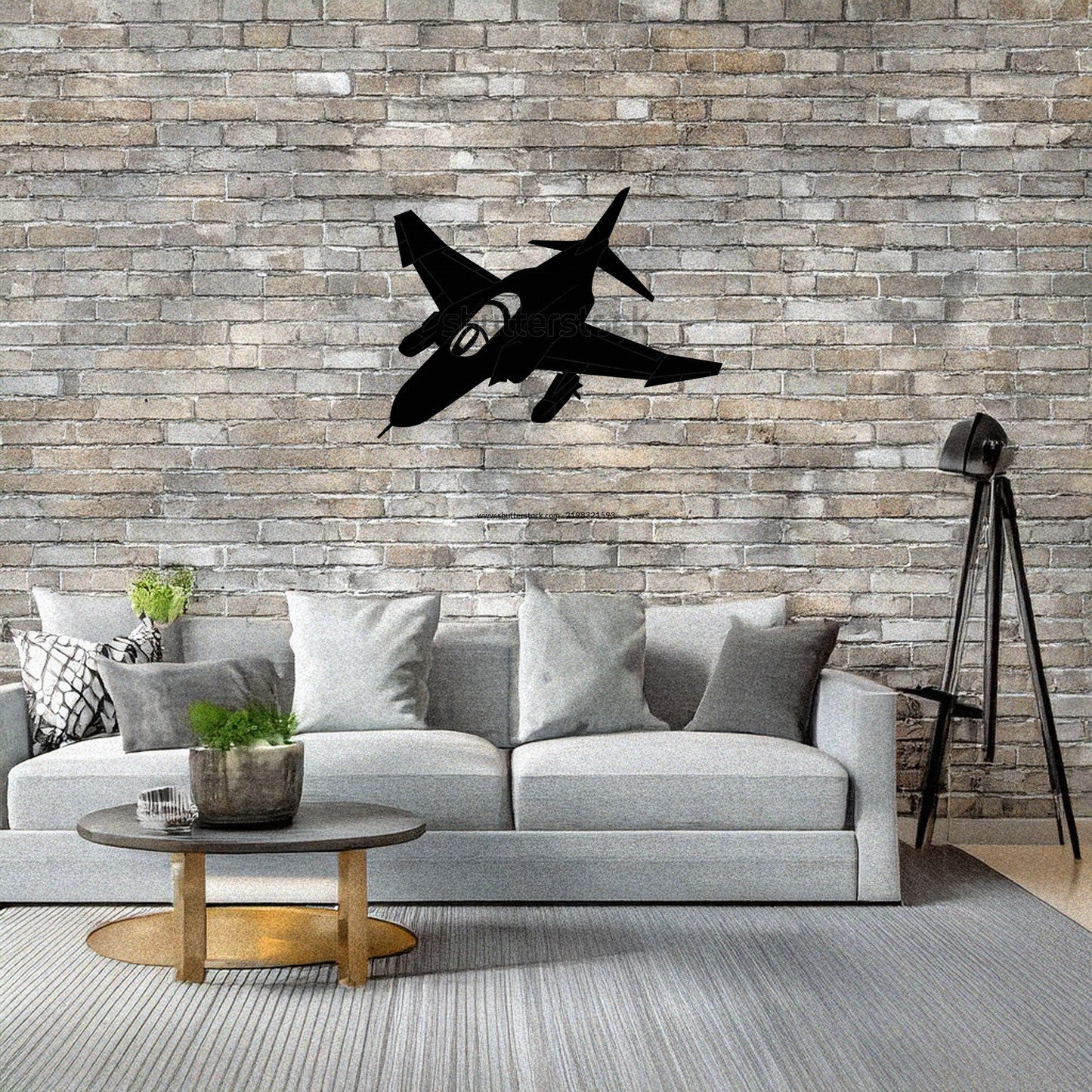 Laser Cut Fighter Jet Wall Decor, Matte Black Military Aircraft Design, Aviation Enthusiast Gift, Modern Metal Art, 3 Sizes