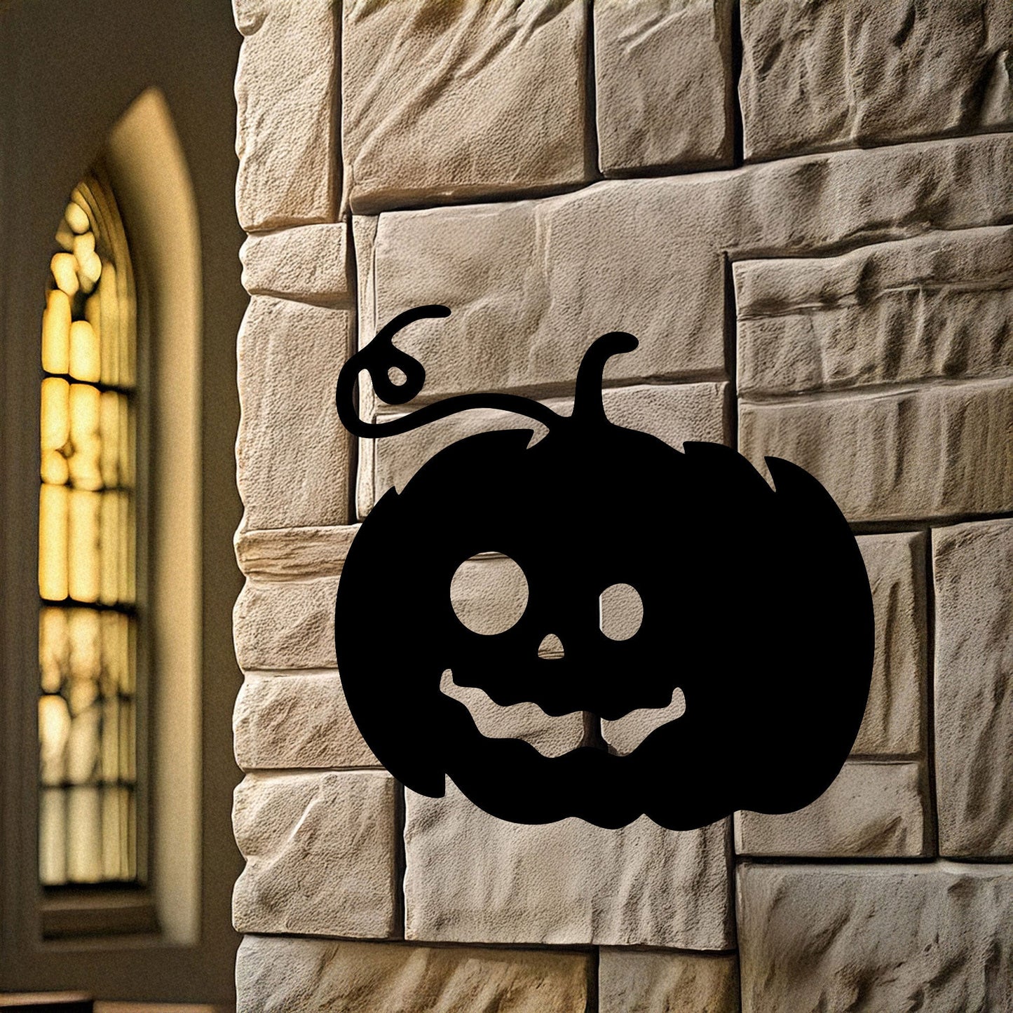 Halloween Pumpkin Metal Wall Decor, Black Laser Cut Pumpkin Art, Spooky Halloween Home Decoration, 3 Sizes Available