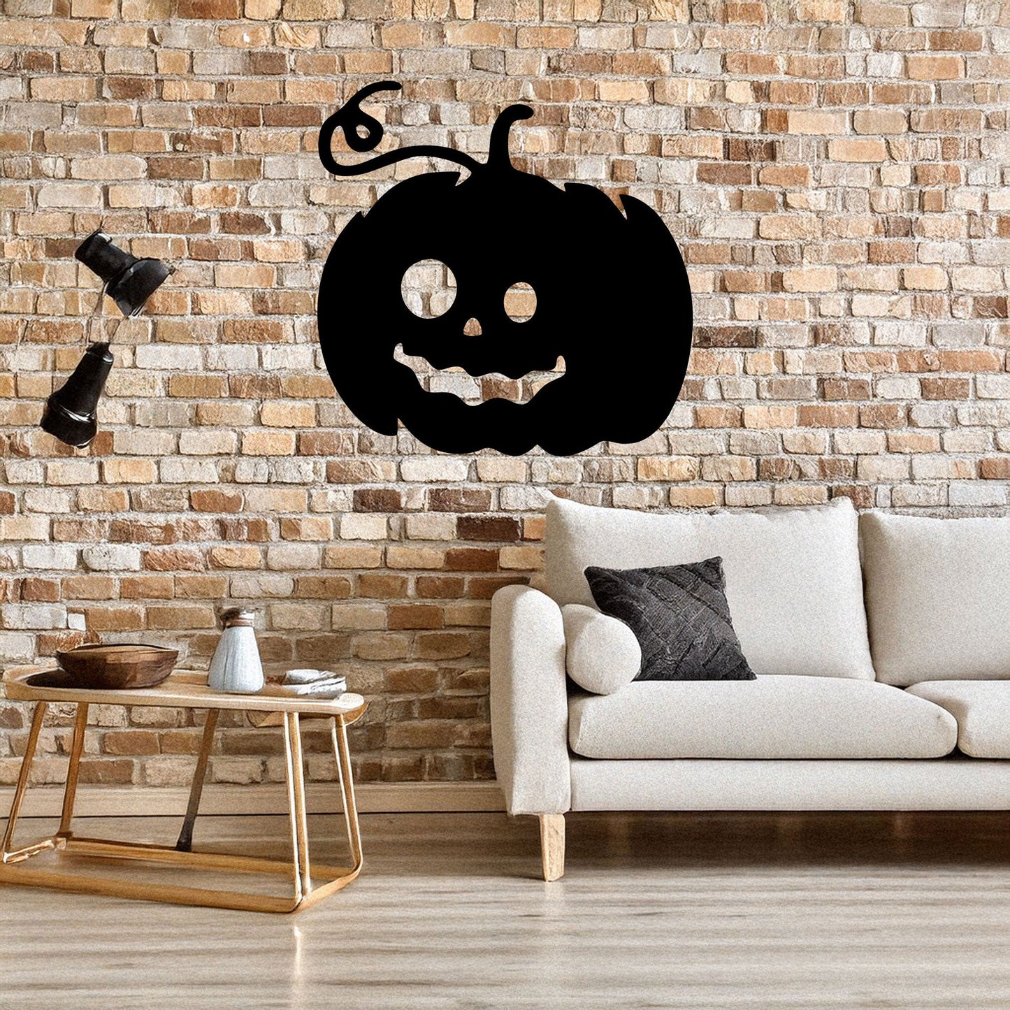 Halloween Pumpkin Metal Wall Decor, Black Laser Cut Pumpkin Art, Spooky Halloween Home Decoration, 3 Sizes Available