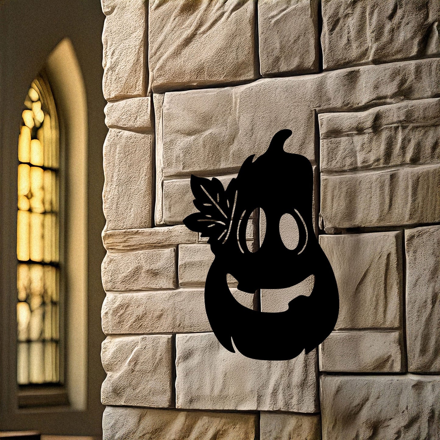 Halloween Pumpkin Wall Art, Laser Cut Metal Pumpkin Decor, Black Metal Halloween Decoration, 3 Sizes