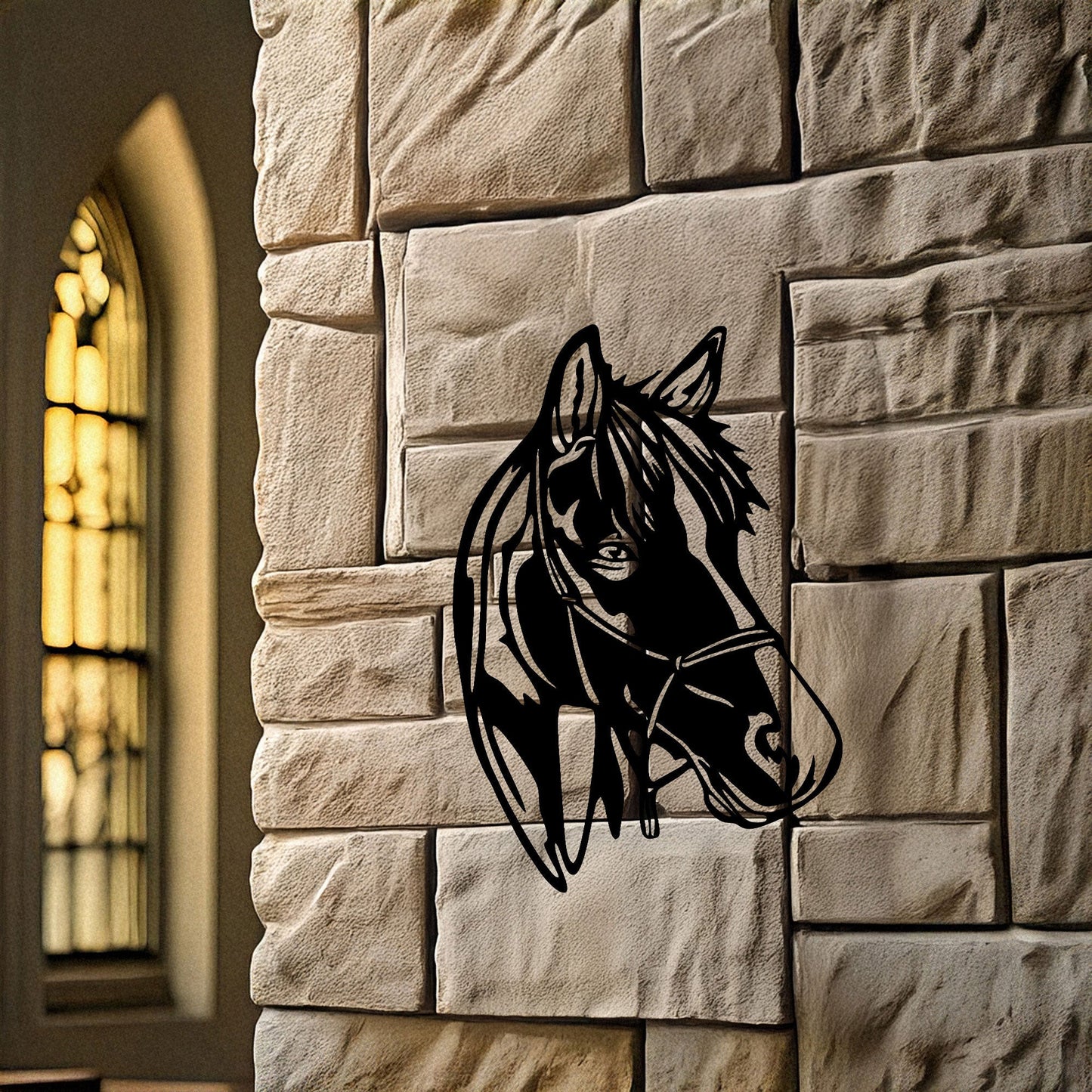 Elegant Horse Head Wall Art, Laser Cut Black Metal Horse Decor, Equestrian Gift, 3 Sizes