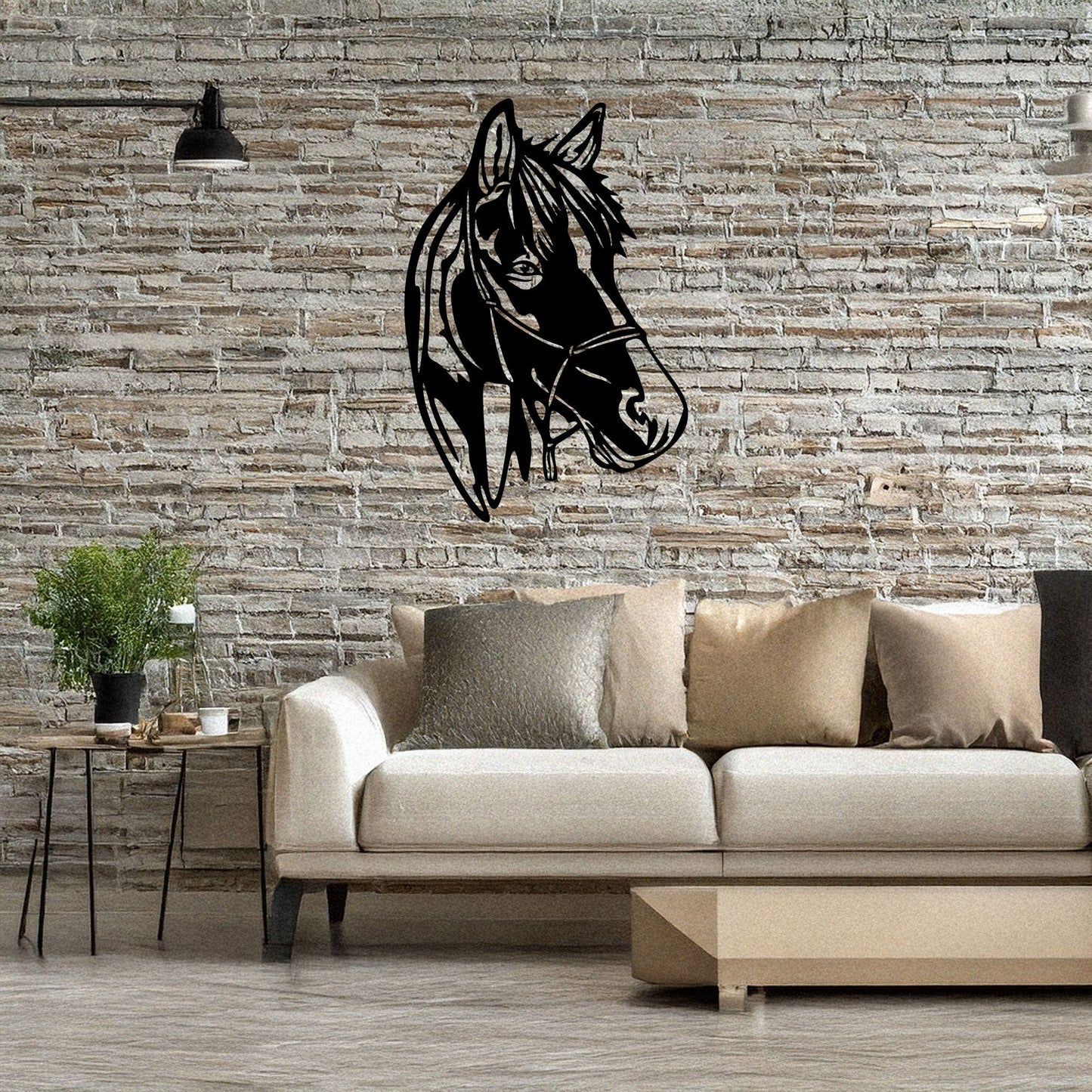 Elegant Horse Head Wall Art, Laser Cut Black Metal Horse Decor, Equestrian Gift, 3 Sizes