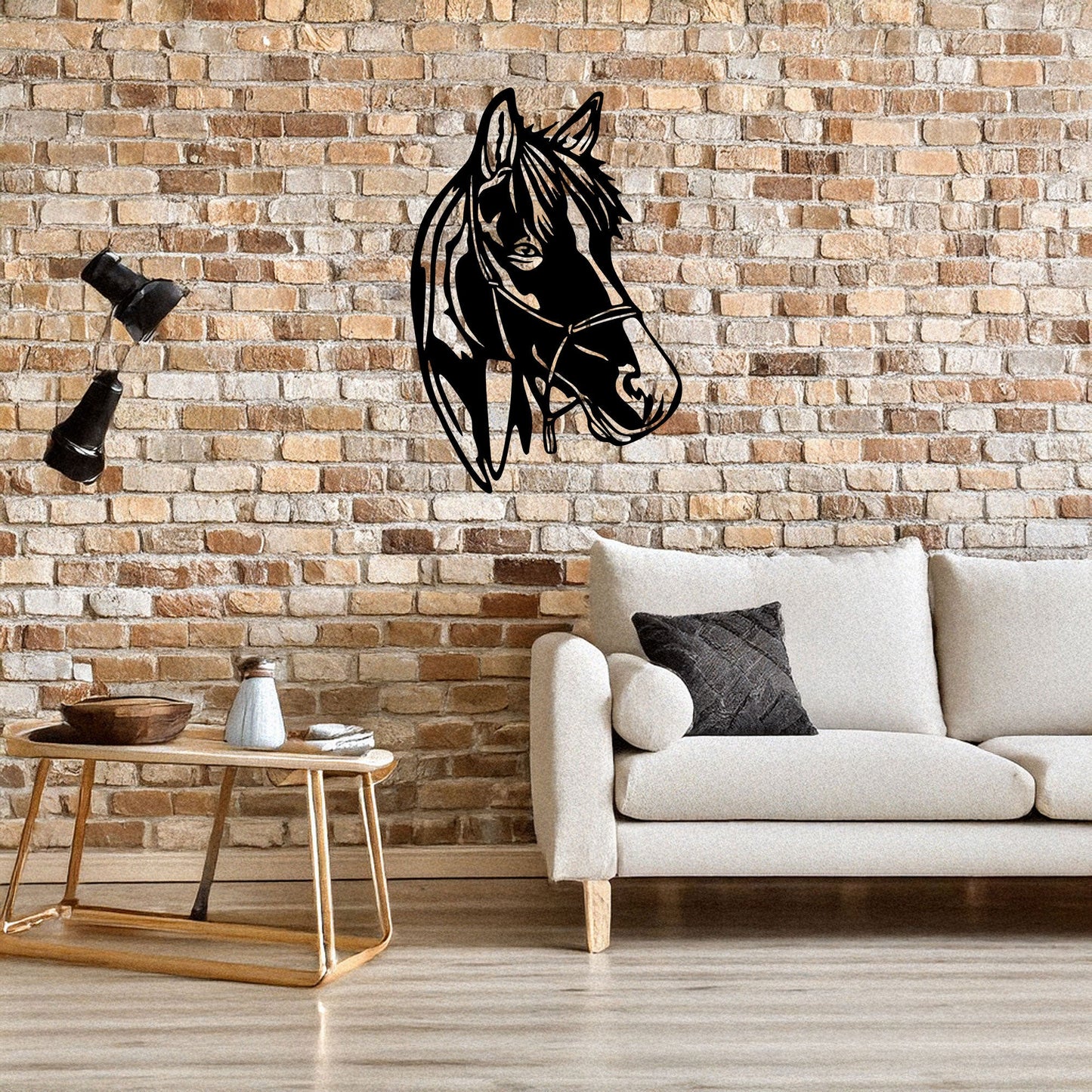 Elegant Horse Head Wall Art, Laser Cut Black Metal Horse Decor, Equestrian Gift, 3 Sizes