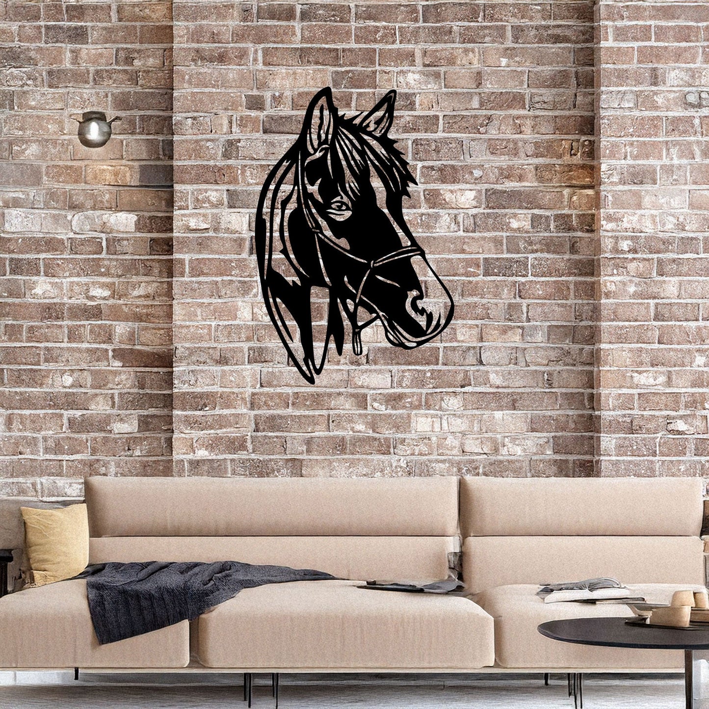Elegant Horse Head Wall Art, Laser Cut Black Metal Horse Decor, Equestrian Gift, 3 Sizes