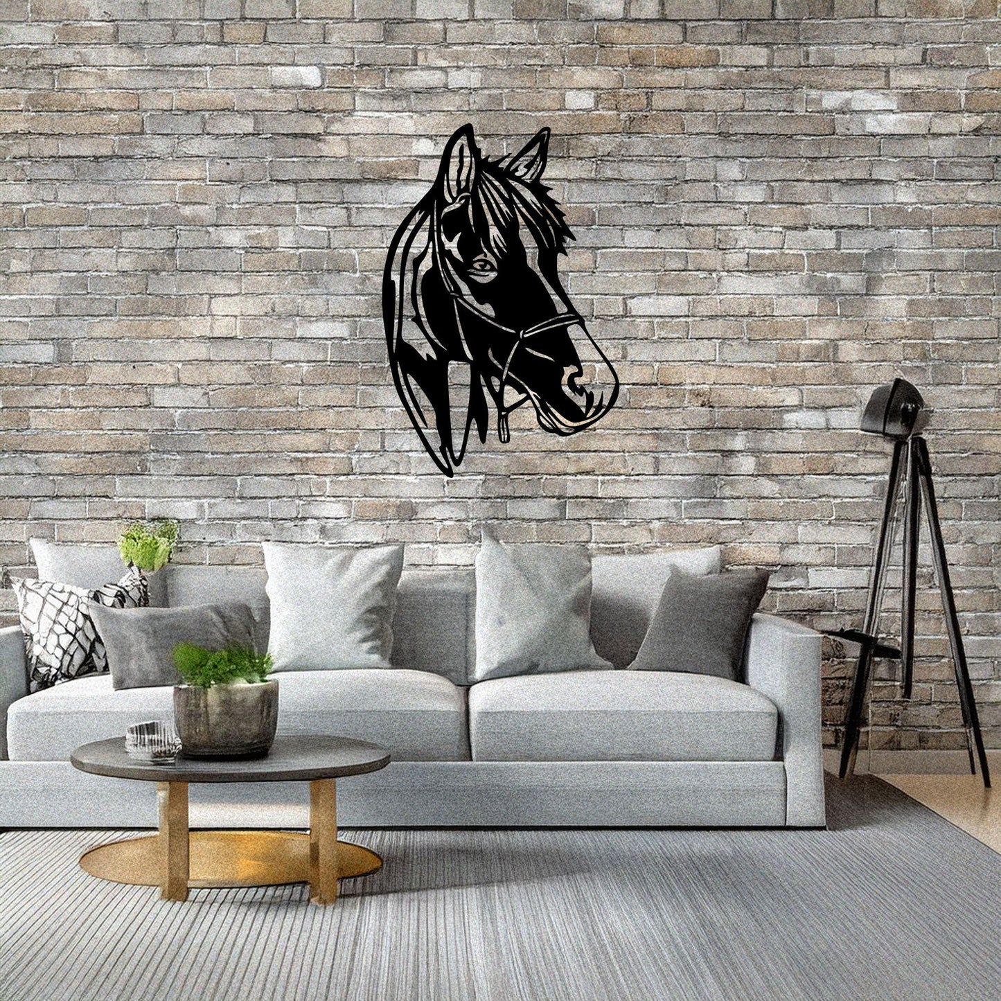 Elegant Horse Head Wall Art, Laser Cut Black Metal Horse Decor, Equestrian Gift, 3 Sizes