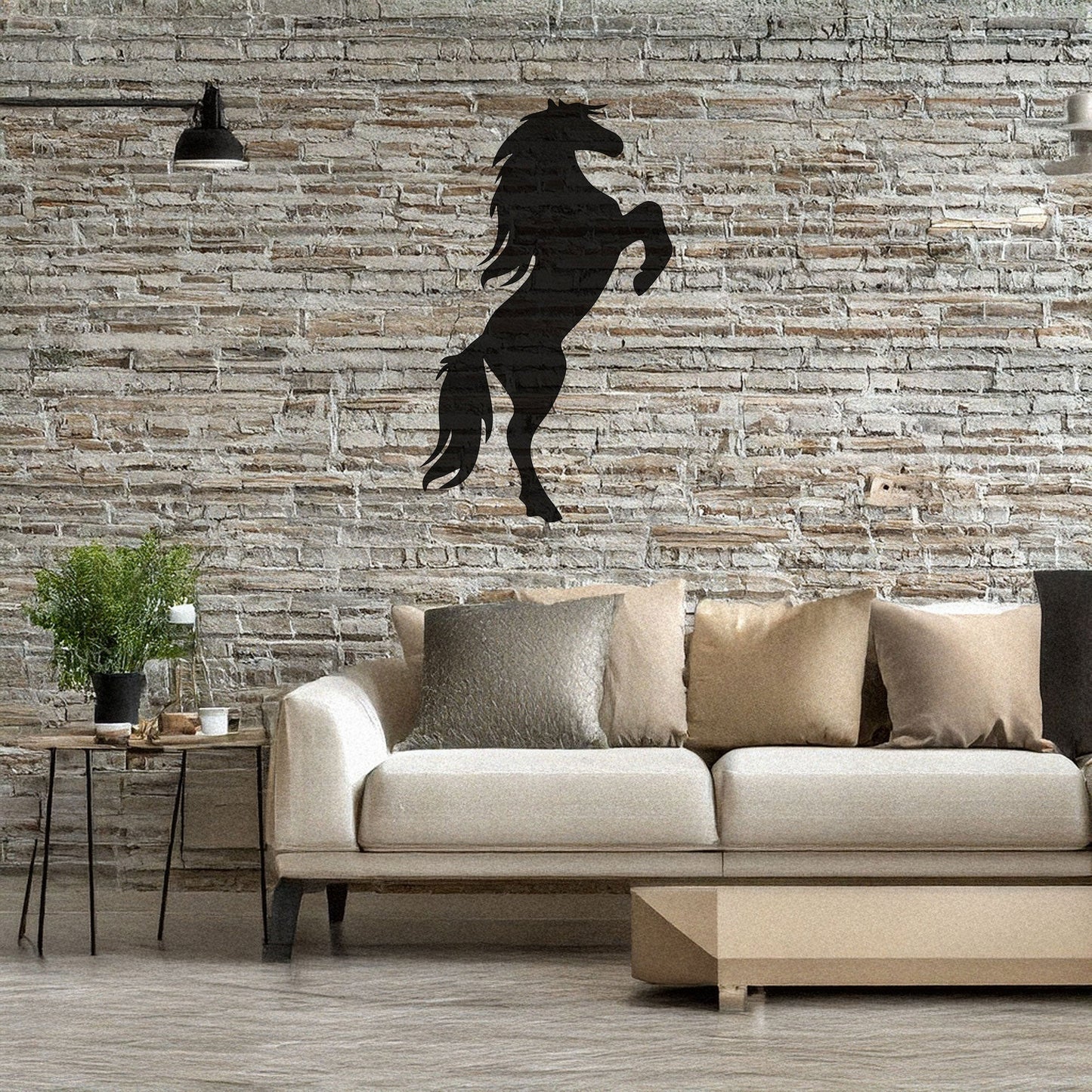 Ferrari Logo Metal Wall Art, Laser Cut Black Metal Decor, Automotive Wall Art, 3 Sizes, Perfect Gift for Car Enthusiasts