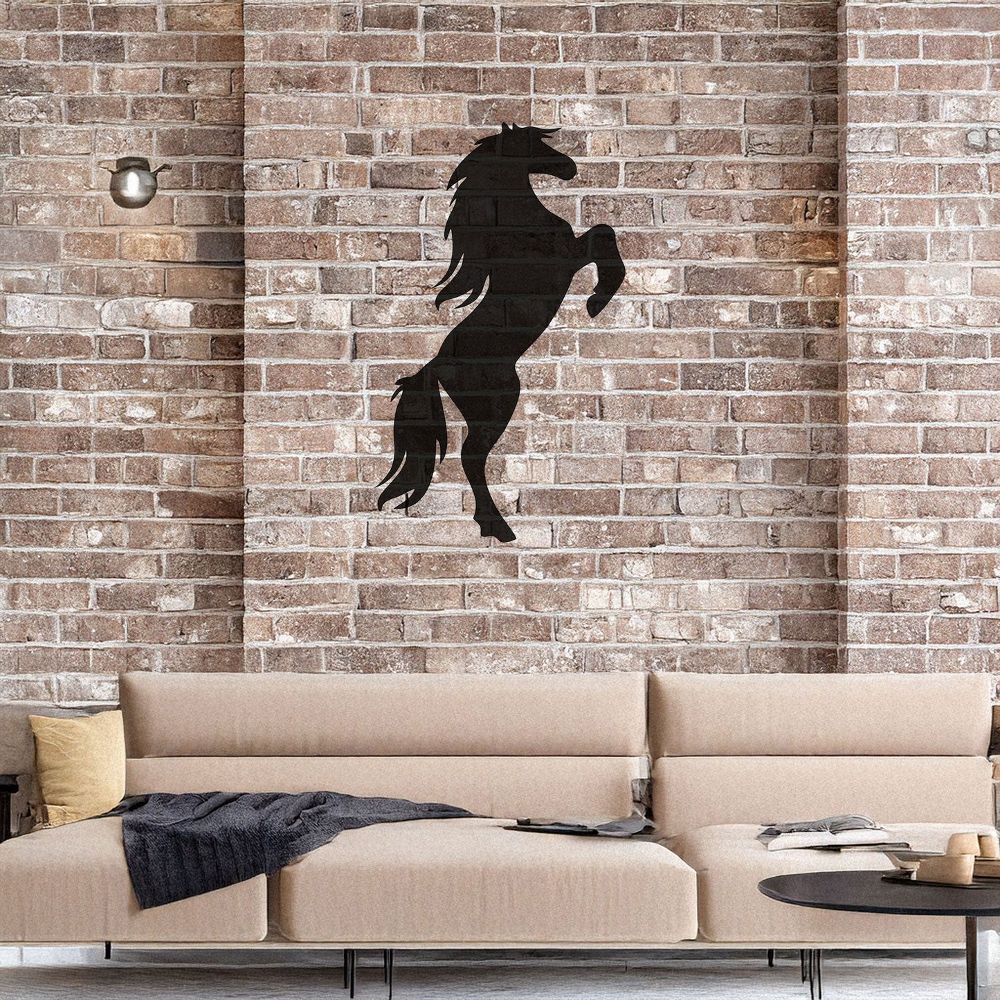 Ferrari Logo Metal Wall Art, Laser Cut Black Metal Decor, Automotive Wall Art, 3 Sizes, Perfect Gift for Car Enthusiasts